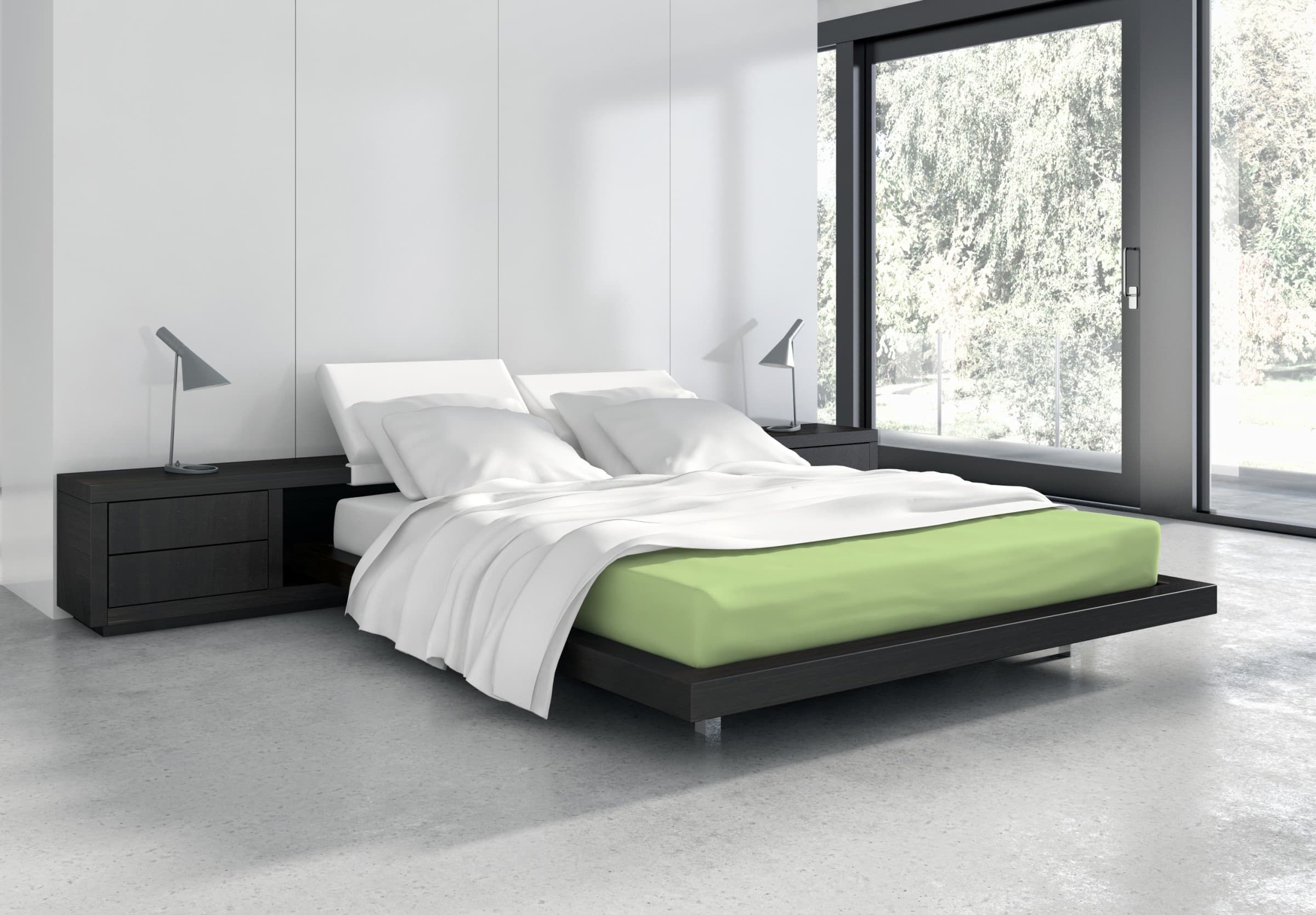 Froté prestieradlo s gumou Vanille 180x200 + 25 cm zelené