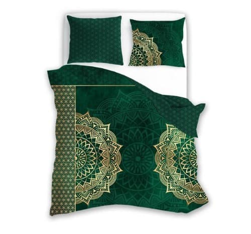 Bavlnené saténové obliečky Pure Sateen 140x200 cm zelené 1