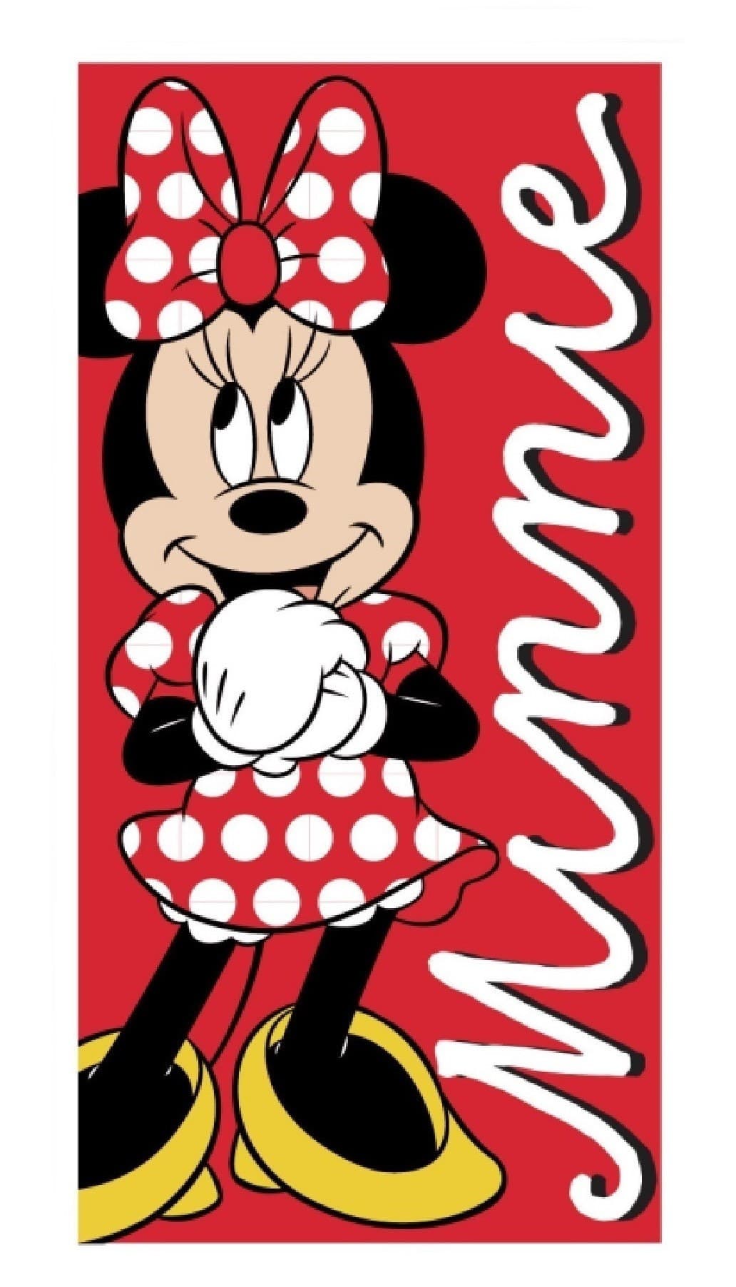 Detská bavlnená osuška Robin Minnie 70x140 cm červená