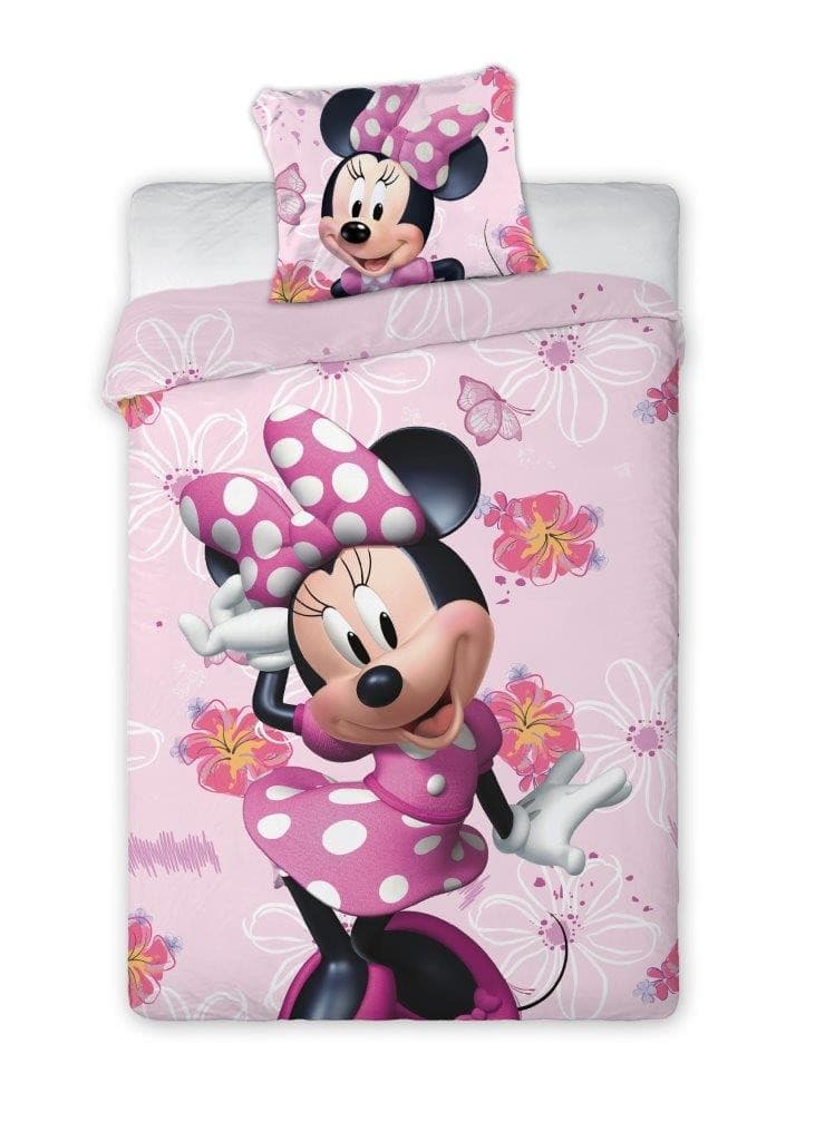 Detské bavlnené obliečky Fisa Minnie Mouse 160x200 cm + 70x80 cm ružové