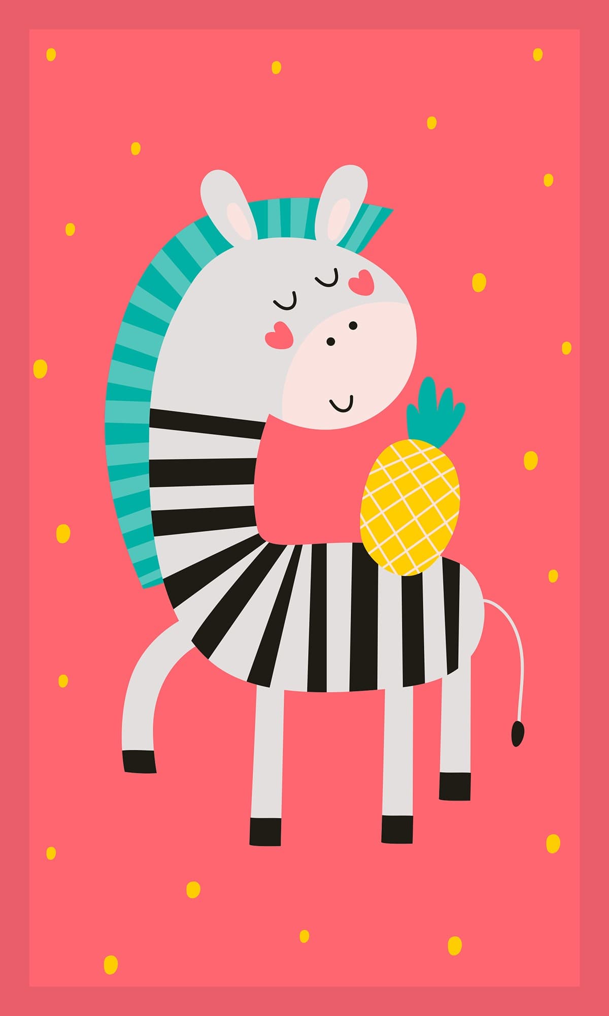 Detský bavlnený uterák KIDS Zebra 30x50 cm ružový 1