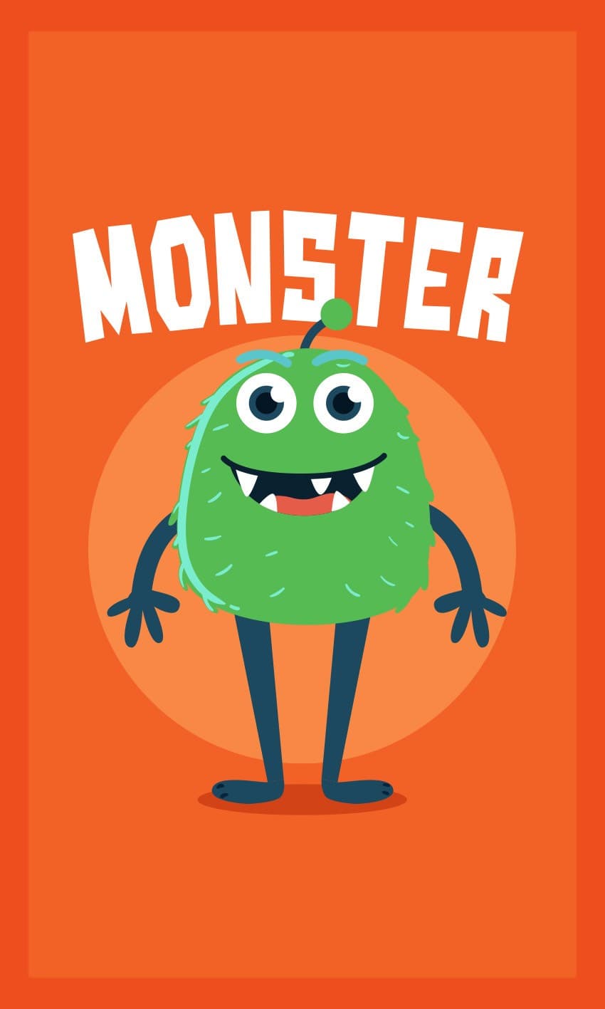 Detský bavlnený uterák KIDS Monster 30x50 cm oranžový 1