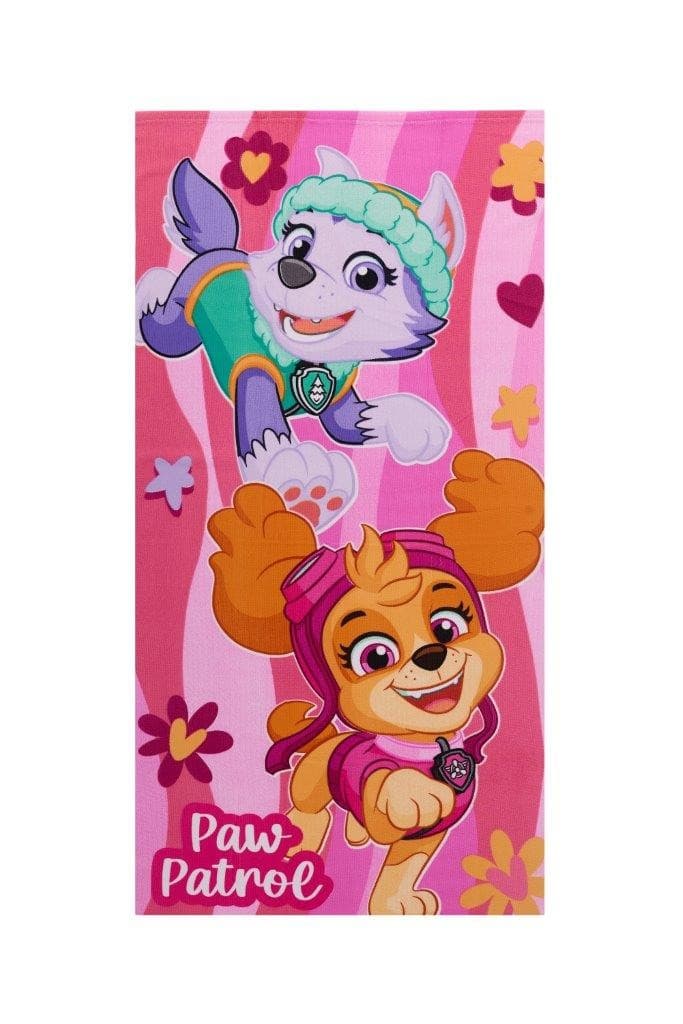 Detský rýchloschnúci uterák bordový PAW PATROL dievčenský 70x140 cm ružový