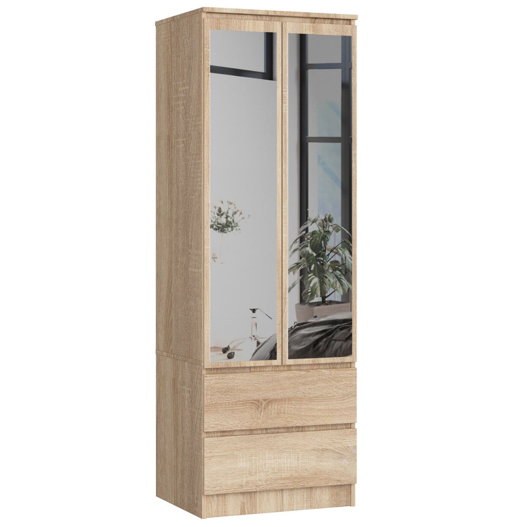 Šatníková skriňa Star so zrkadlom 60 cm dub sonoma 1