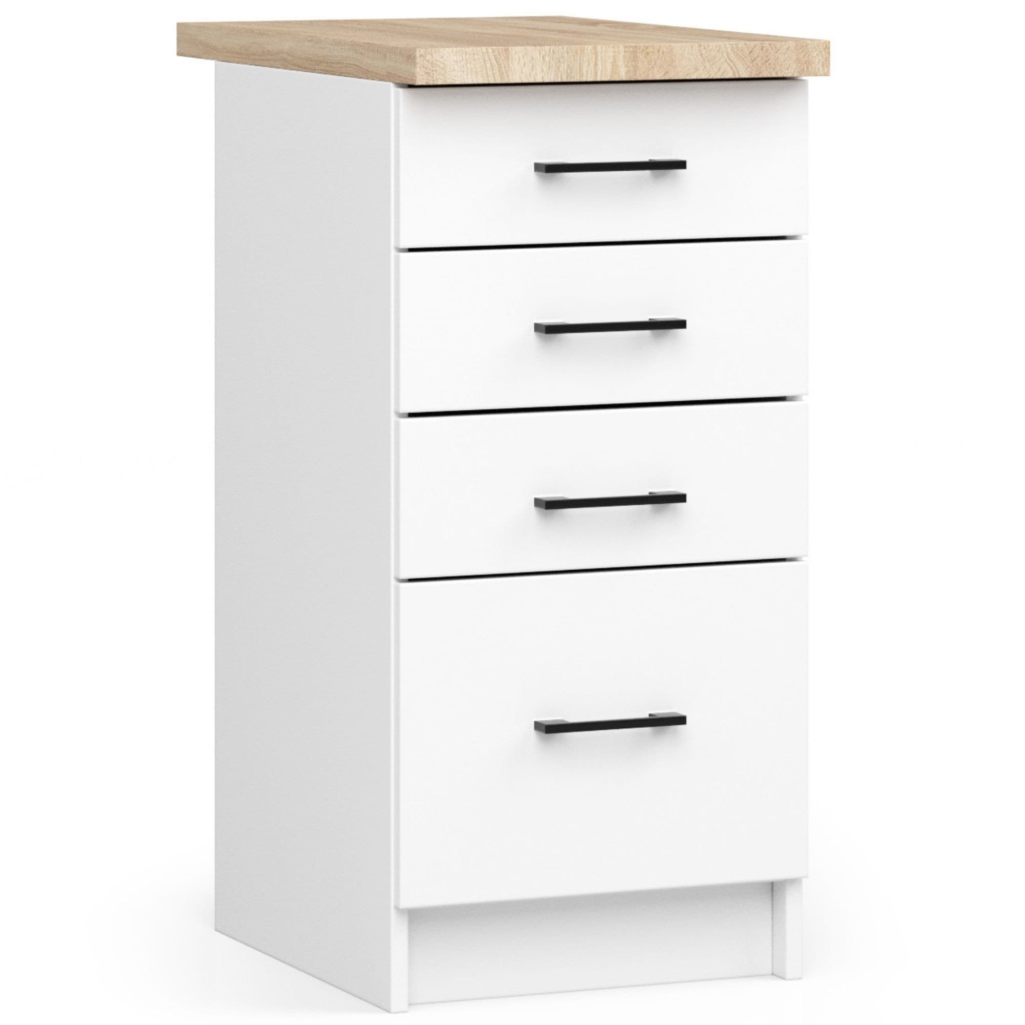 Kuchynská skrinka Olivie S 40 cm 4S biela 1