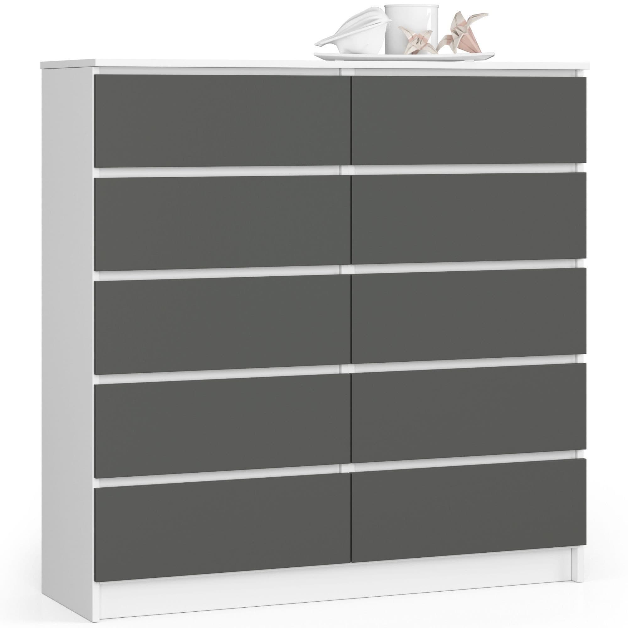 Komoda Kuba 120 cm biela/grafit 1