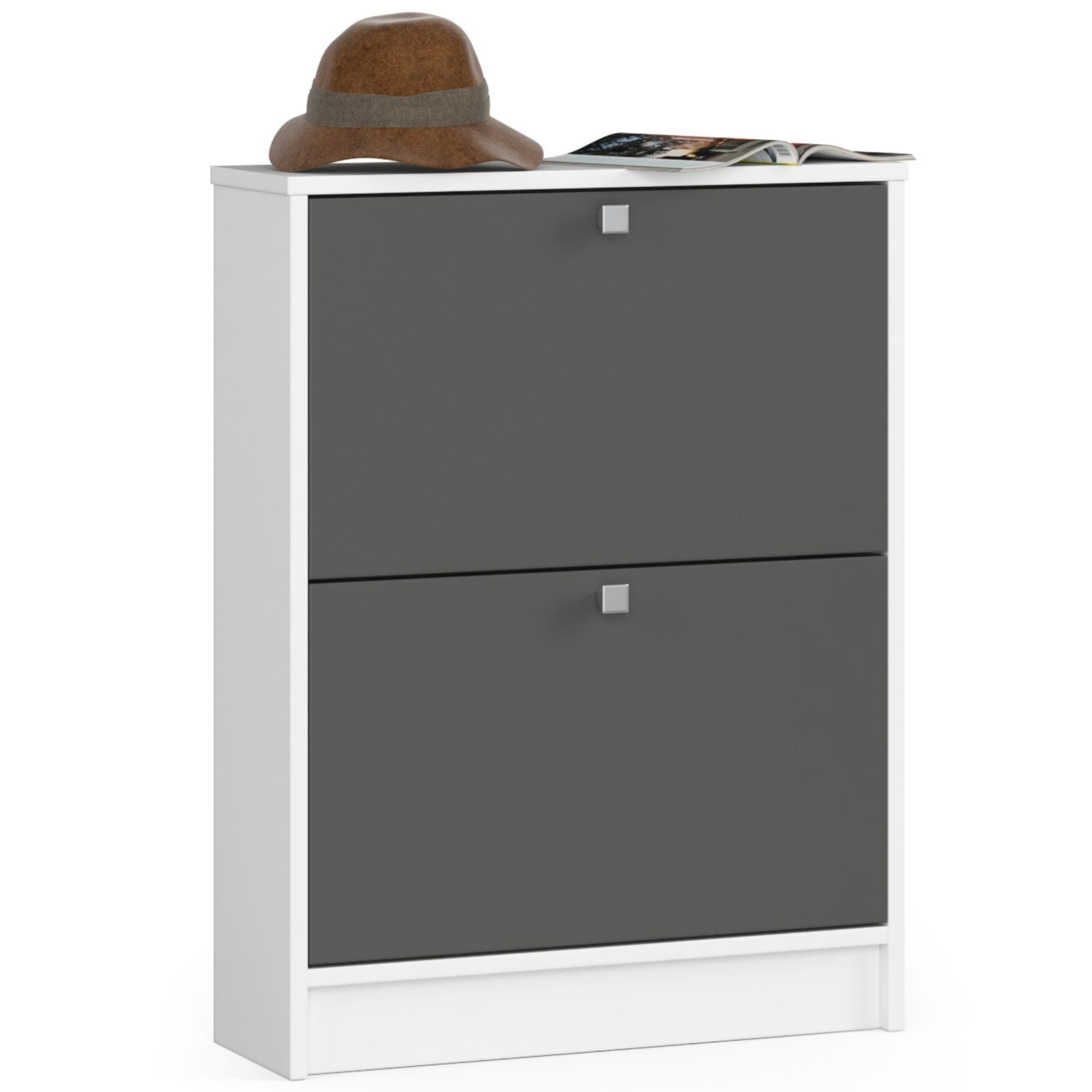 Botník Marienne 60 cm biely/grafit 1