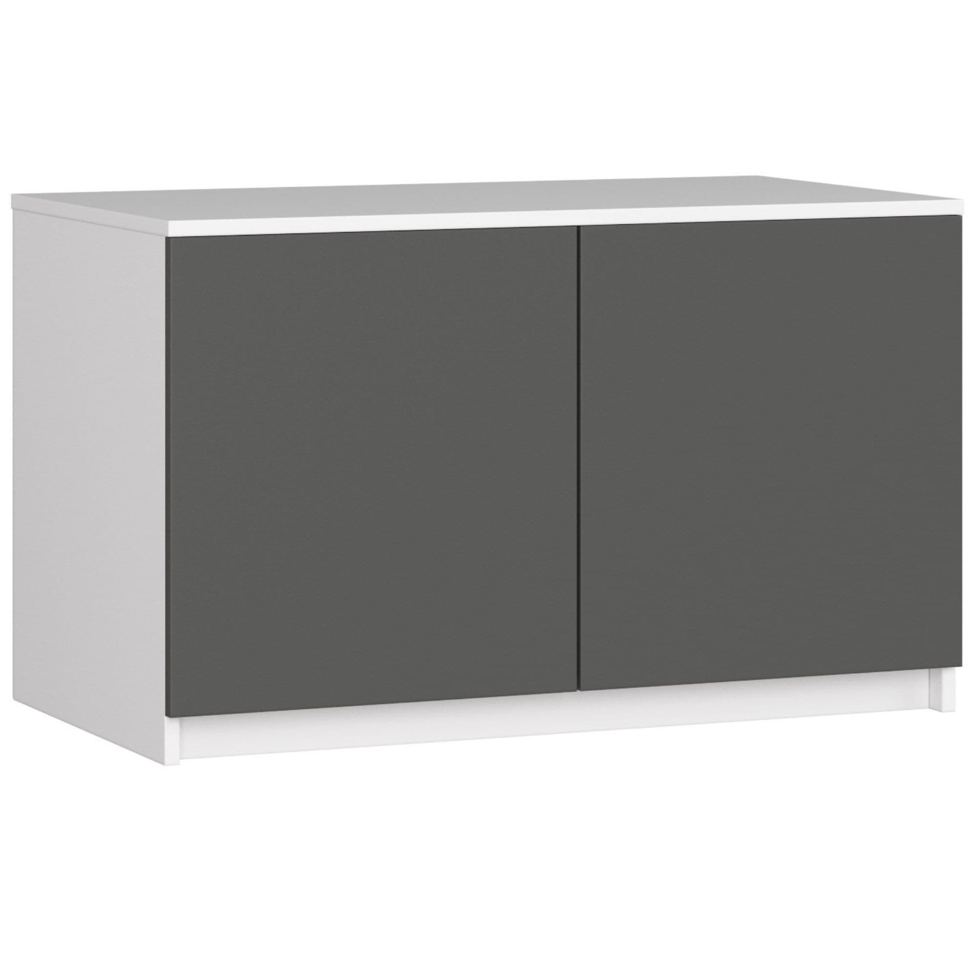 Nástavec na skriňu Star 90 cm biely/šedý grafit mat 1