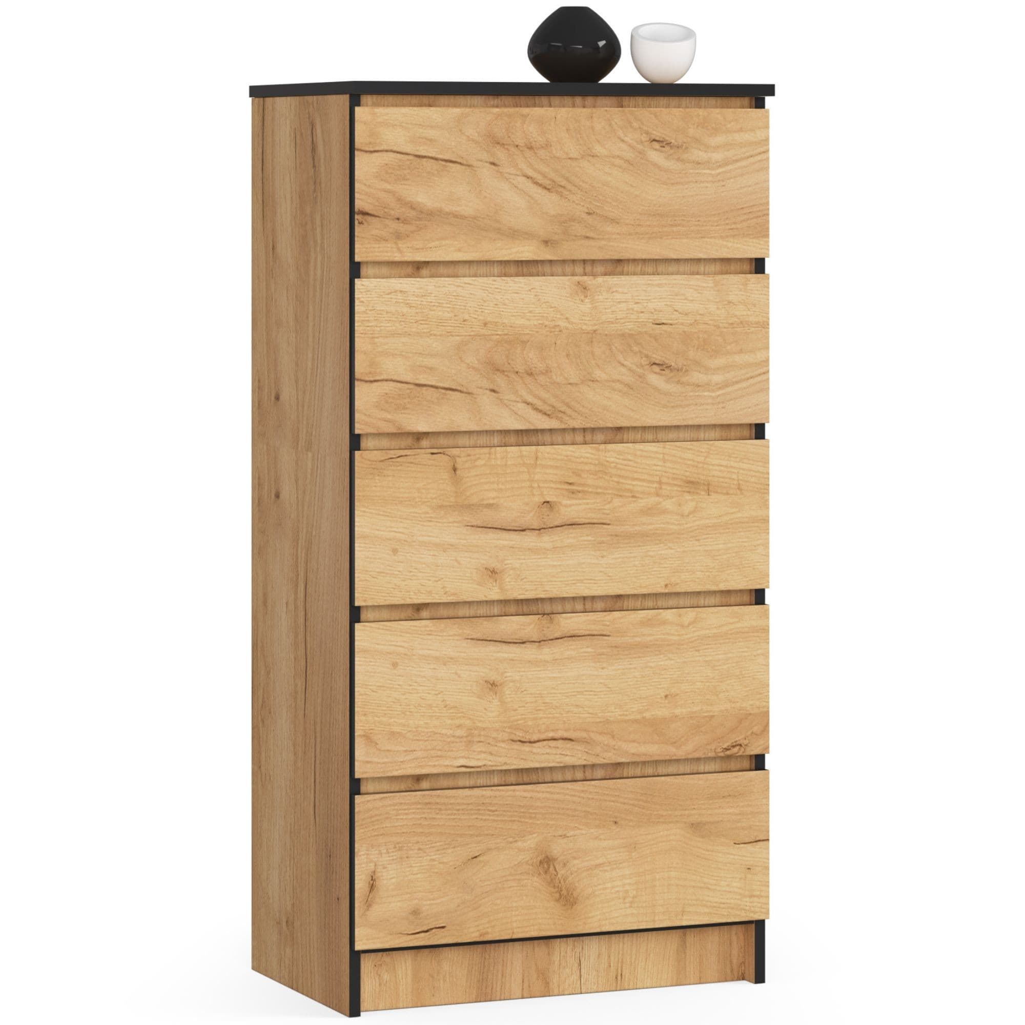 Komoda K60 cm s 5 zásuvkami dub craft 1
