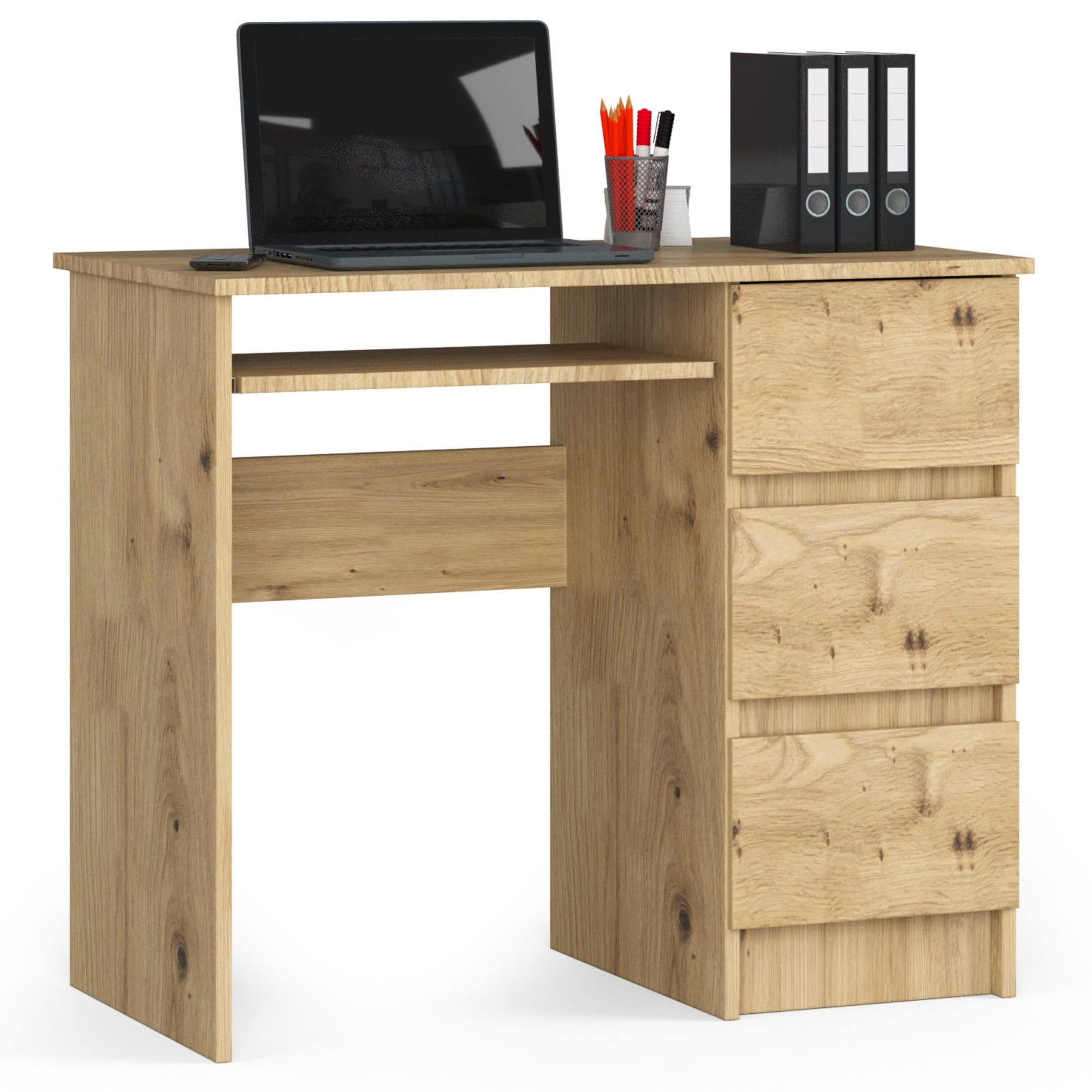 Psací stůl A-6 90 cm dub artisan pravý 1