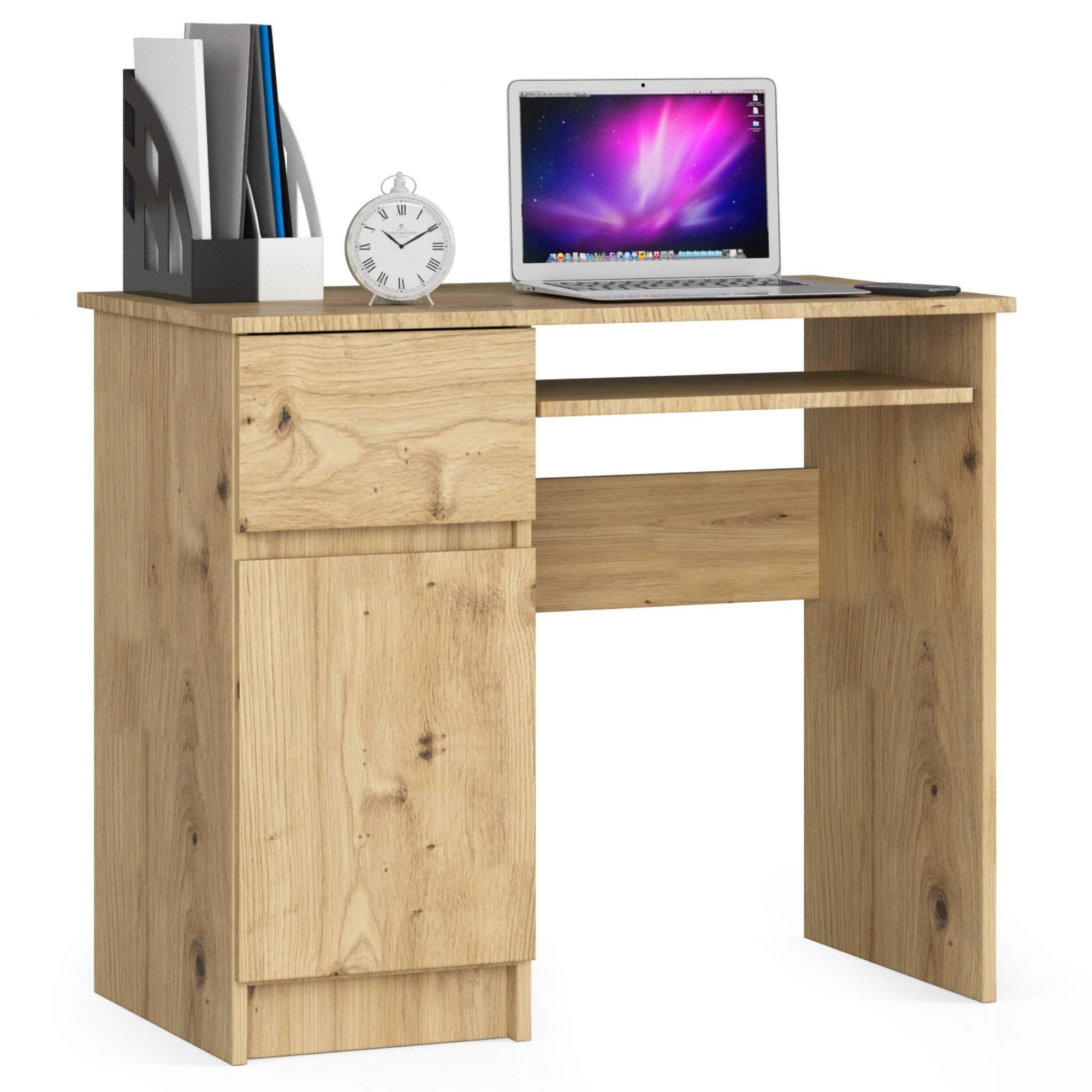 Písací stôl PIKSEL 90 cm dub artisan ľavý 1