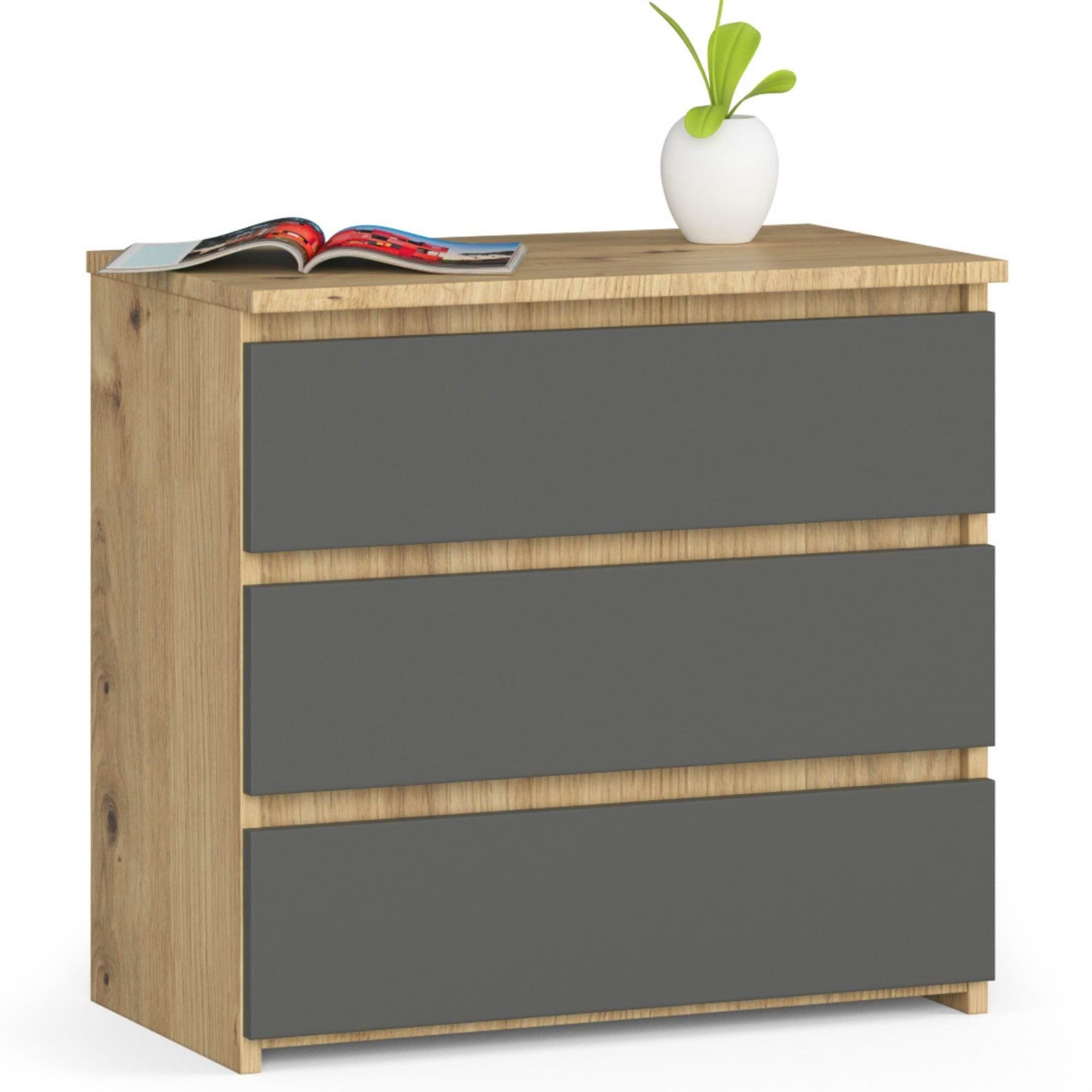 Komoda CL3 60 cm dub artisan/grafitově šedá 1
