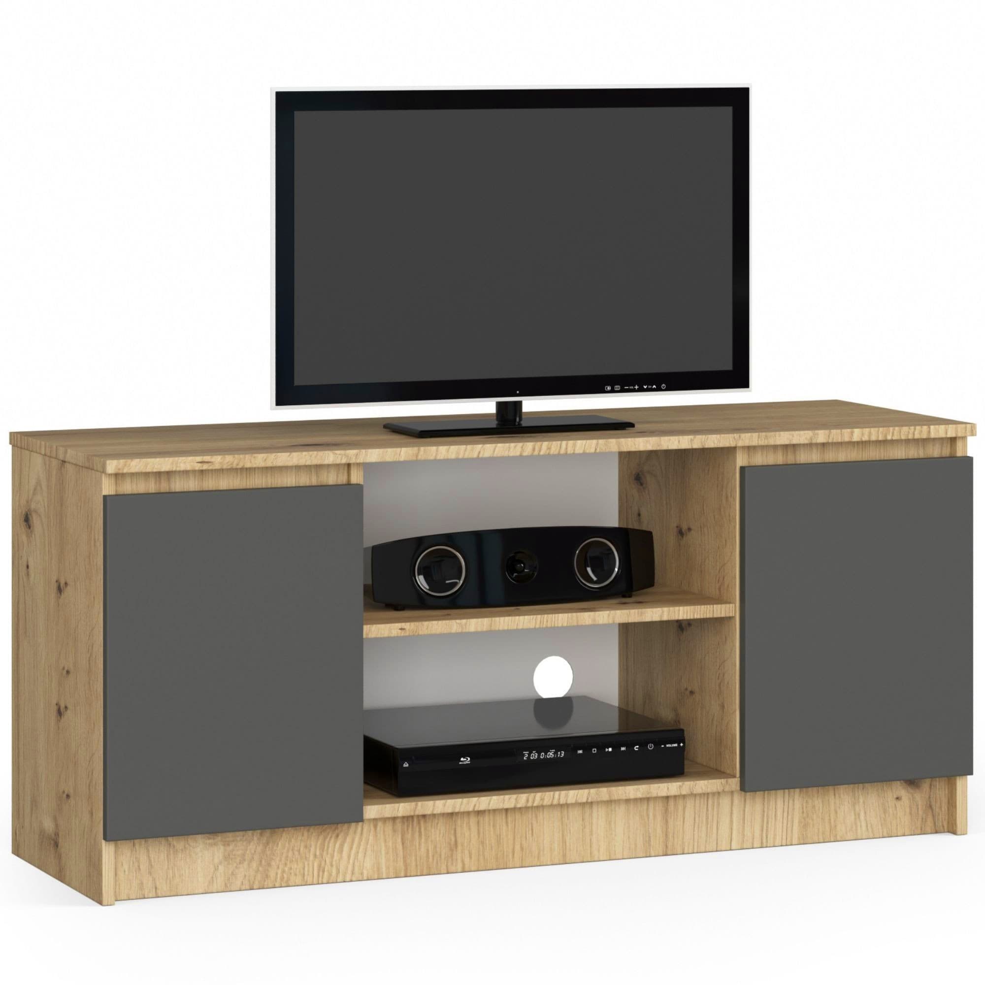 TV stolík Tonon 120 cm dub artisan/grafitová sivá
