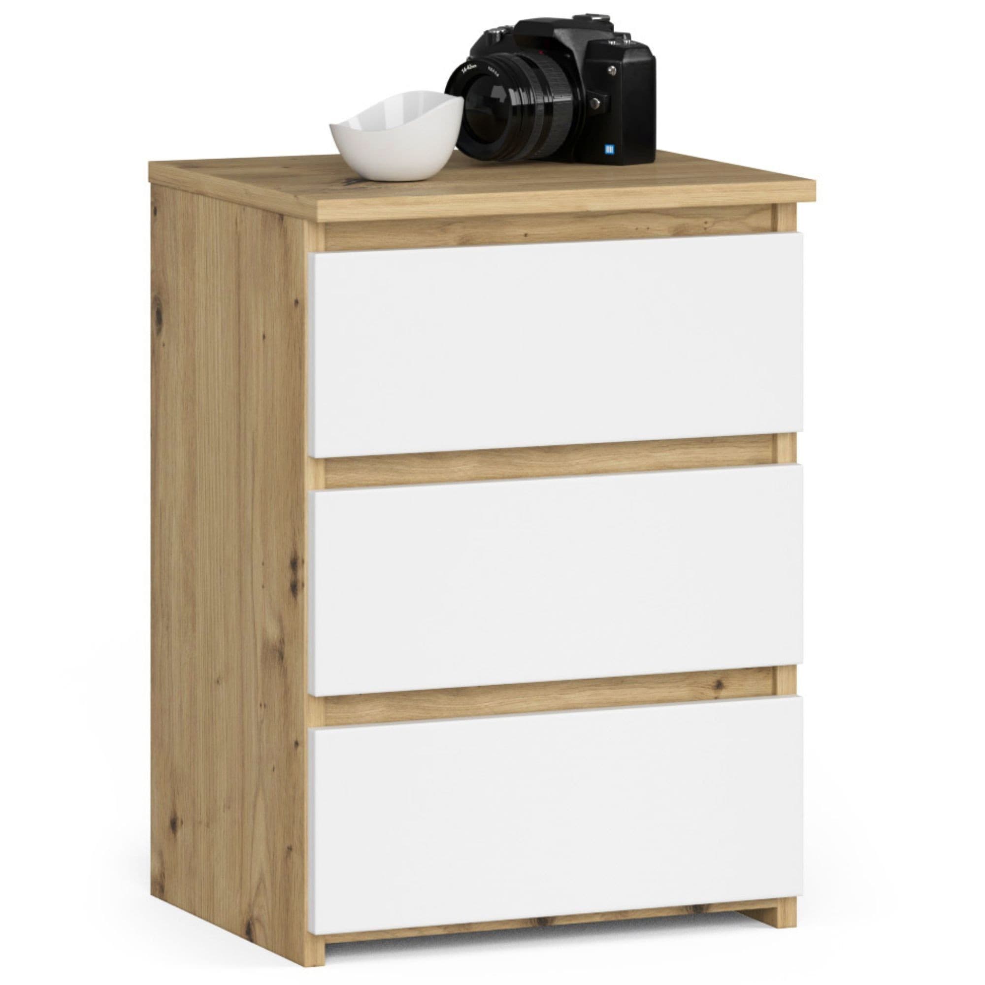 Komoda CL3 40 cm dub artisan/bílá