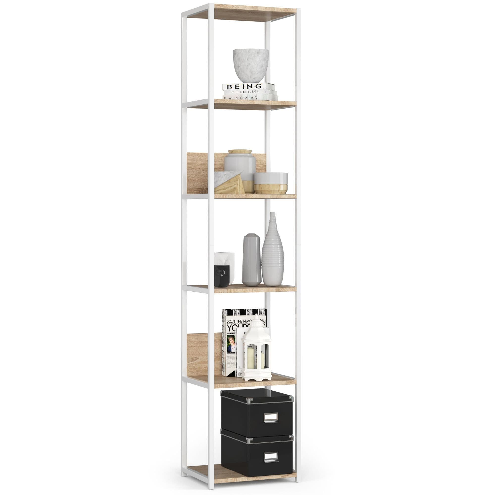 Regál LOFT 40 cm biely/dub sonoma 1