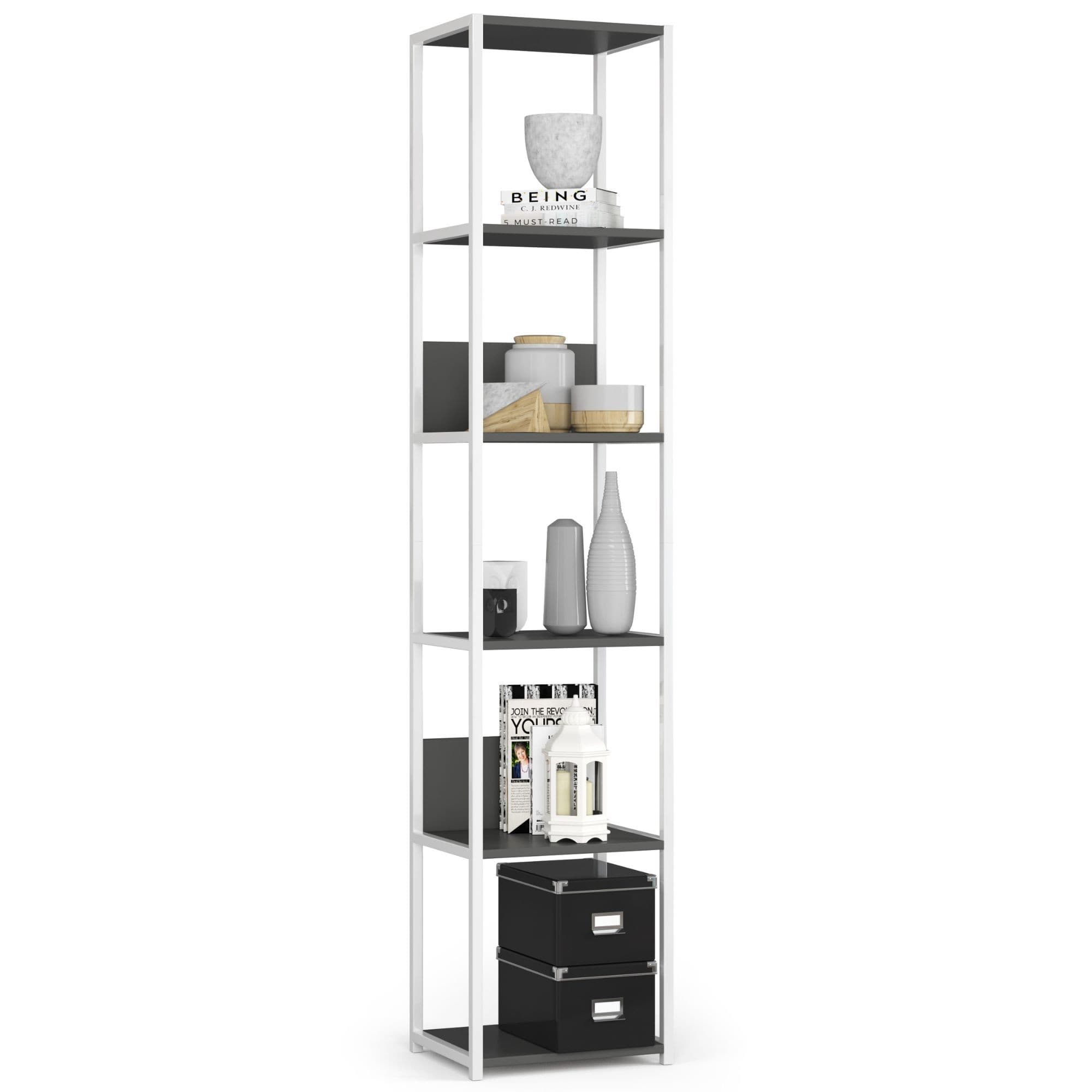 Regál LOFT 40 cm biely/šedý 1
