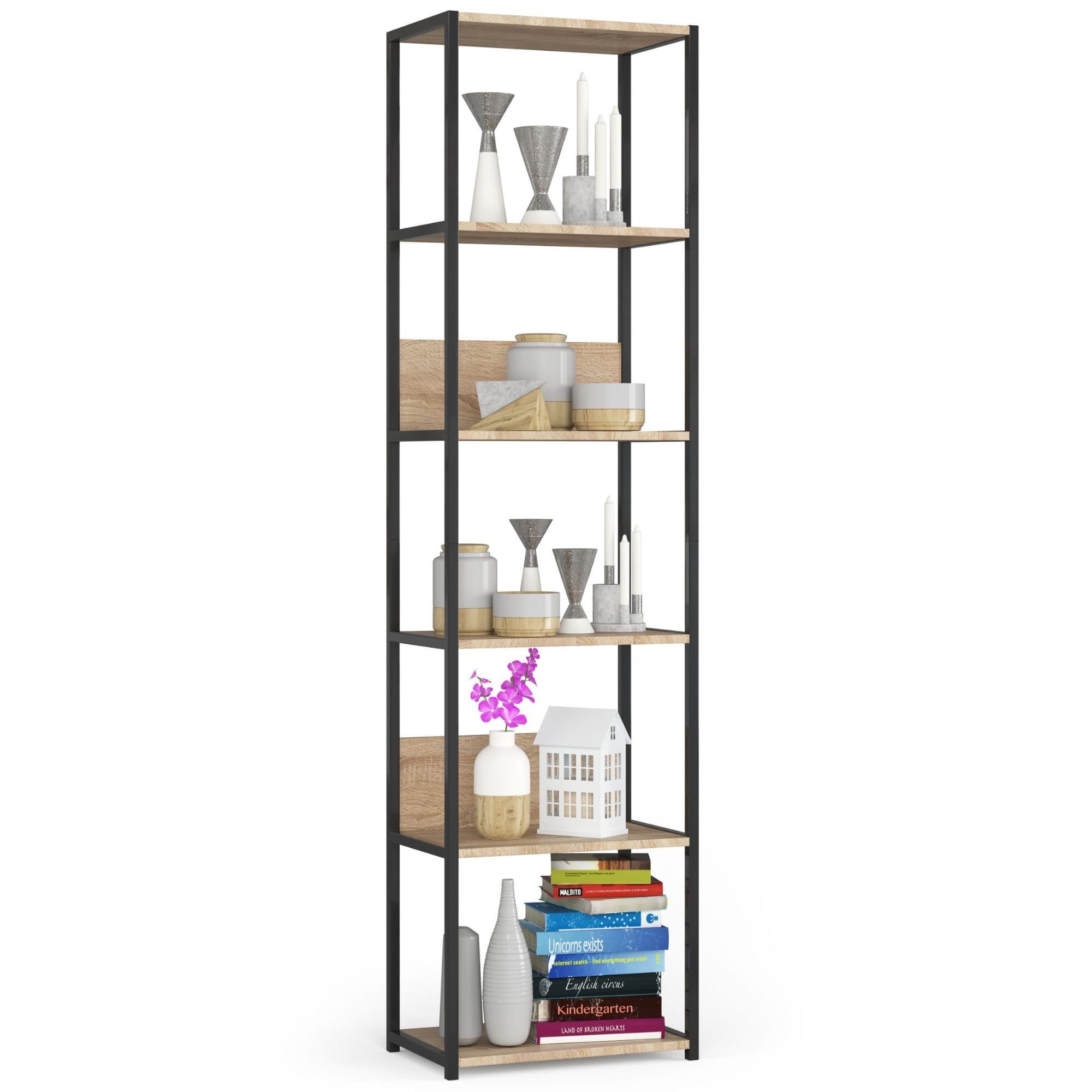 Regál Barna 50 cm dub sonoma/čierny
