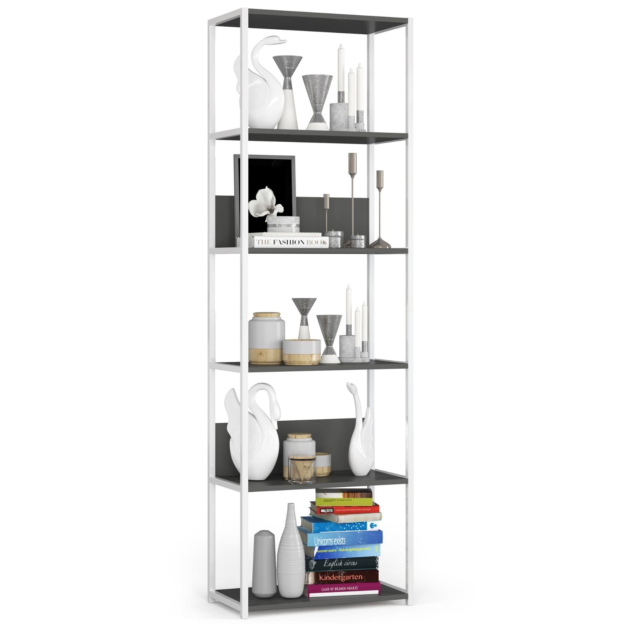 Regál LOFT 60 cm biely/šedý 1