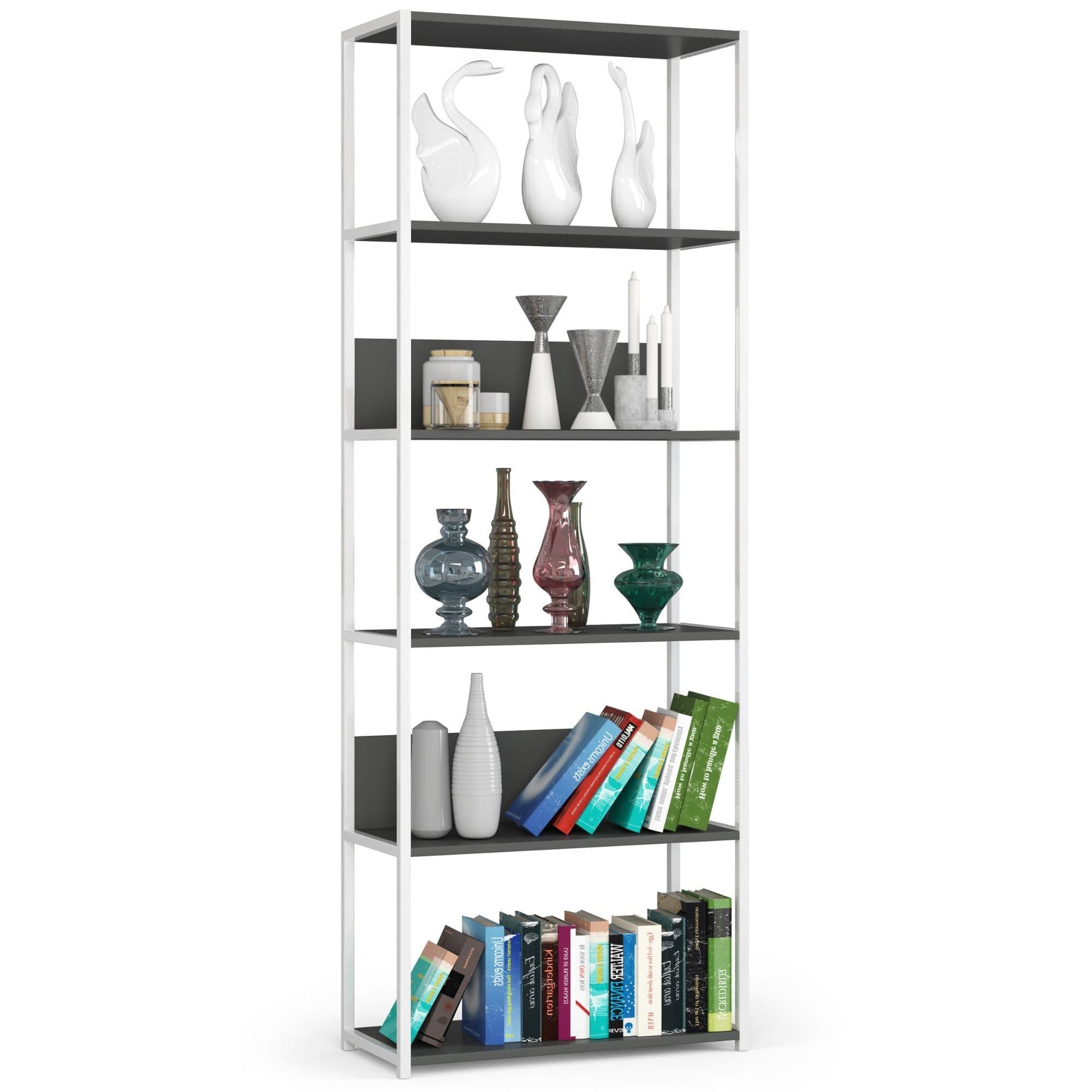 Regál LOFT 70 cm biely/šedý 1