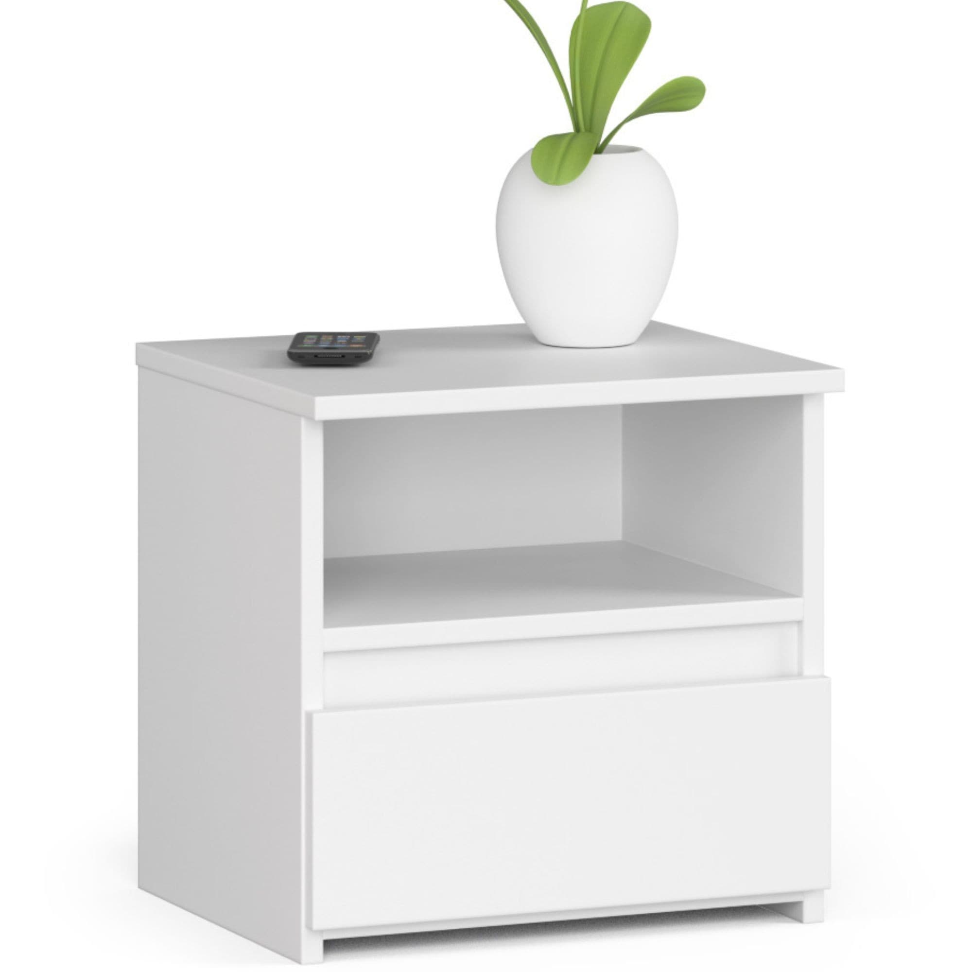 Noční stolek CL1 40 cm bílý 1