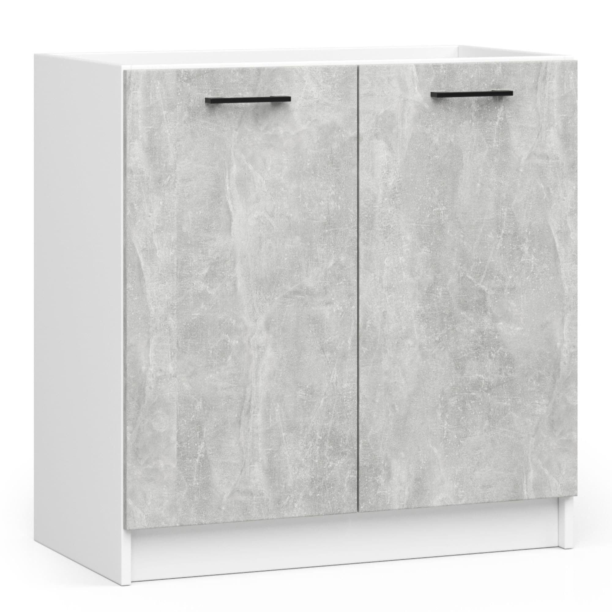 Kuchynská skrinka pod drez Olivie S 80 cm biela/betón