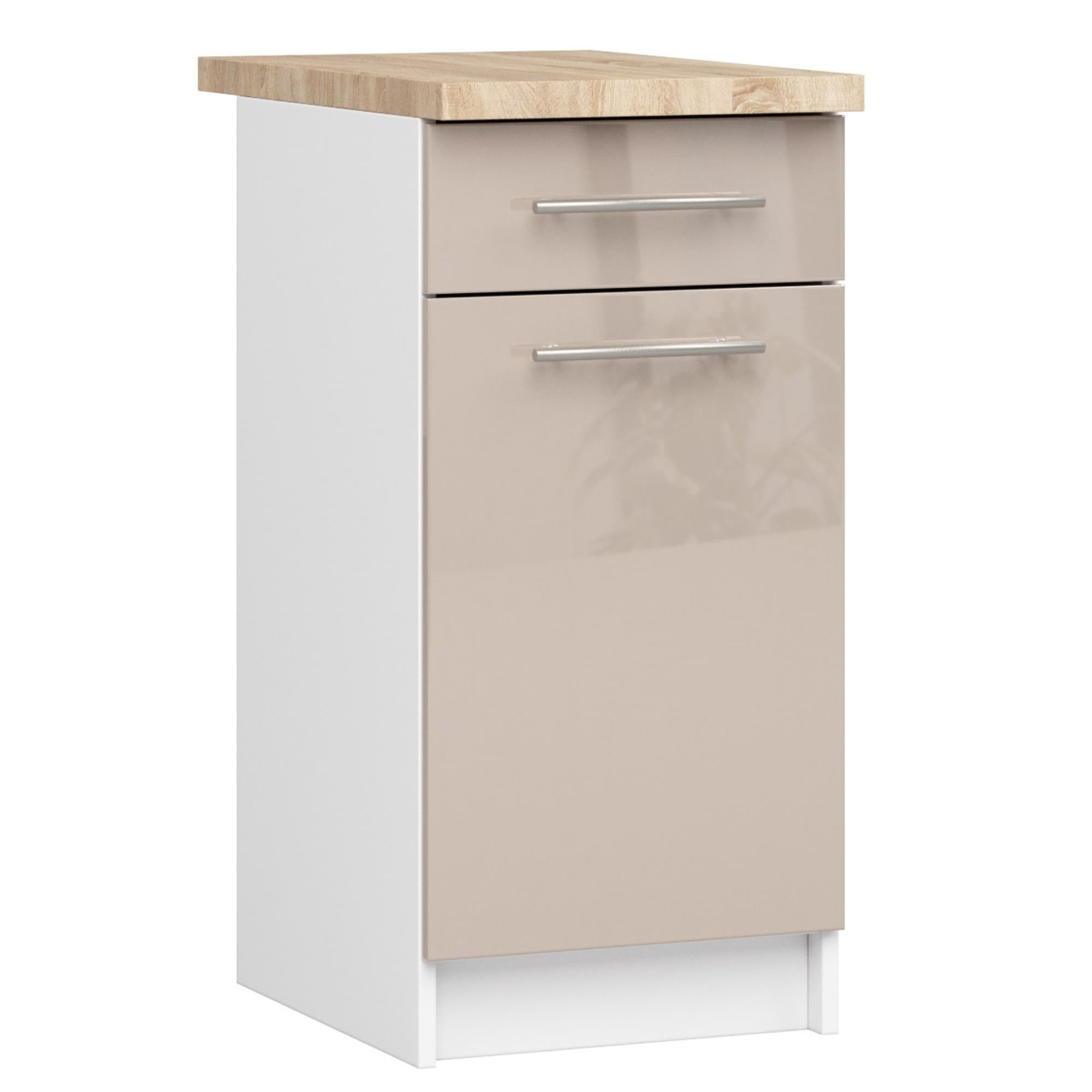 Kuchynská skrinka Olivie S 40 cm 1D 1S biela/cappuccino