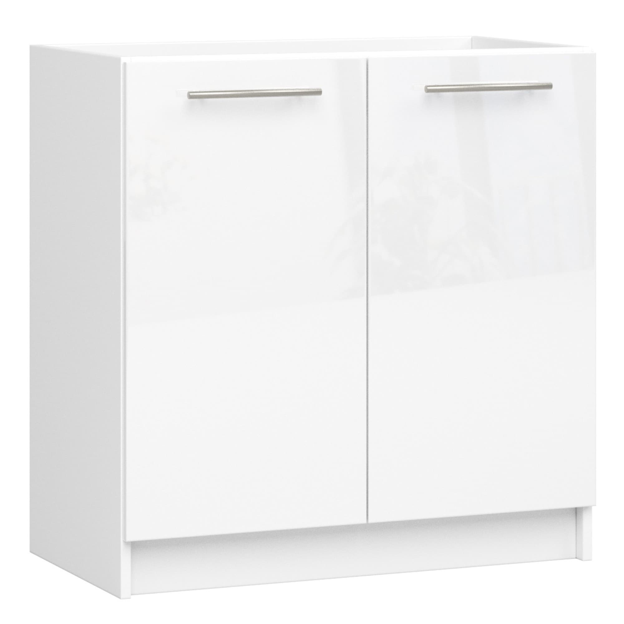 Kuchynská skrinka pod drez Olivie S 80 cm biela/biely lesk
