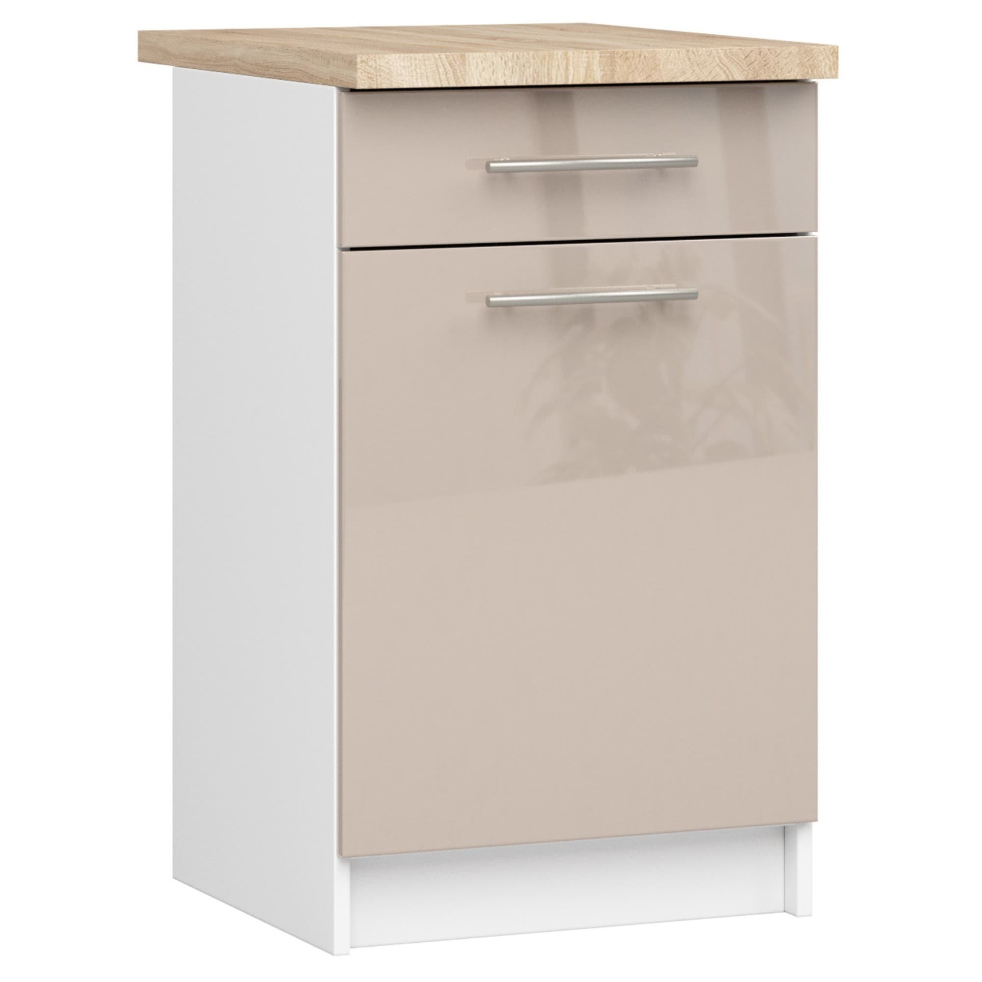 Kuchynská skrinka Olivie S 50 cm 1D 1S biela/cappuccino