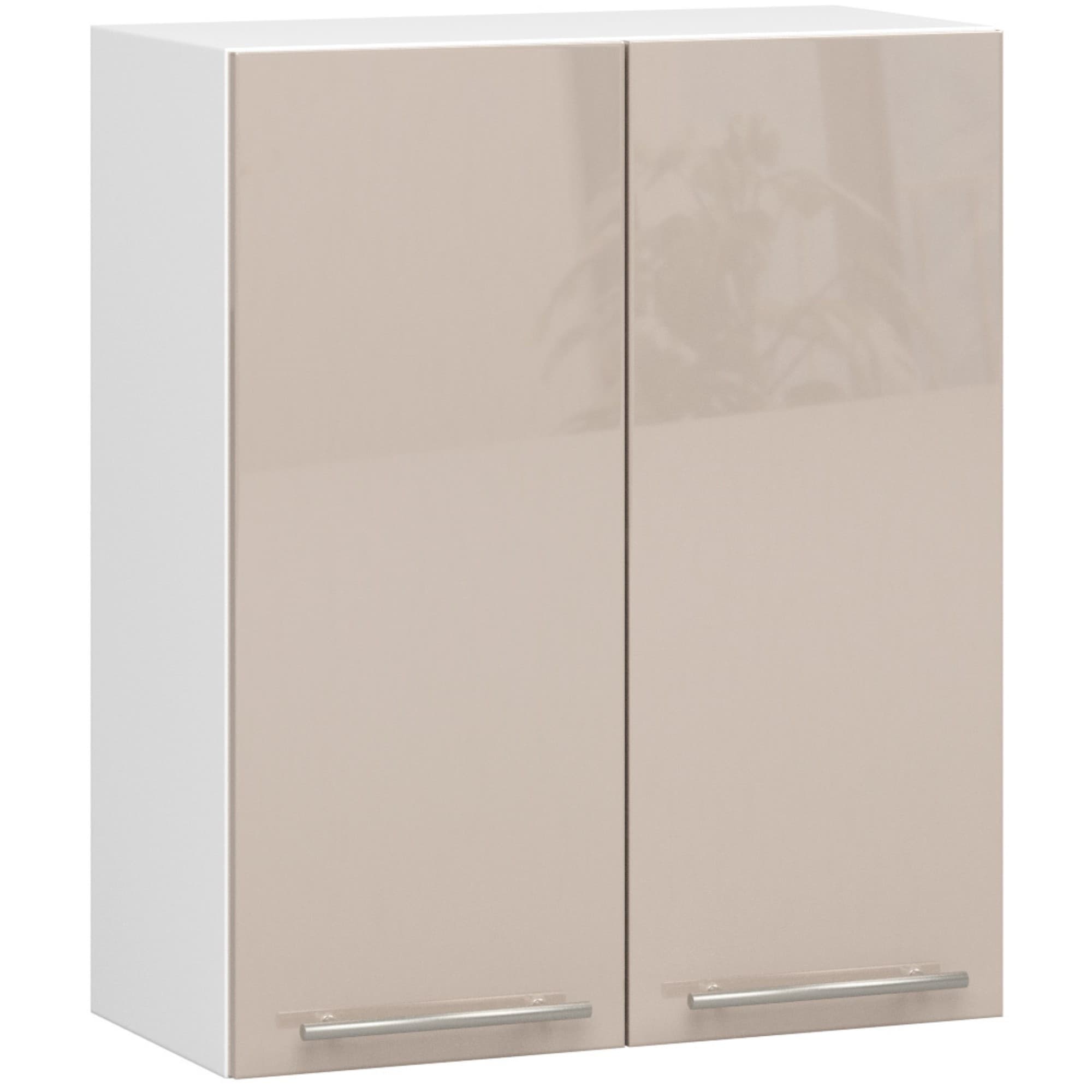 Závesná kuchynská skrinka Olivie W 60 cm biela/cappuccino lesk 1