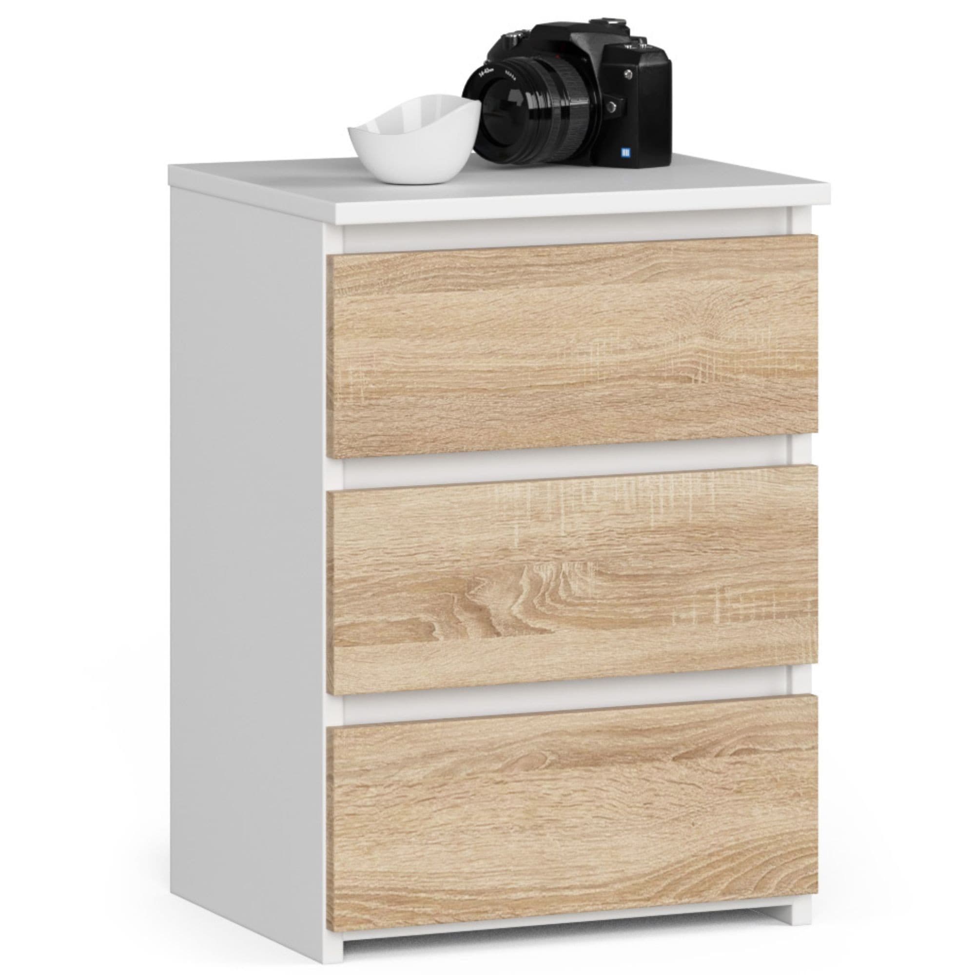 Komoda CL3 40 cm bílá/dub sonoma 1
