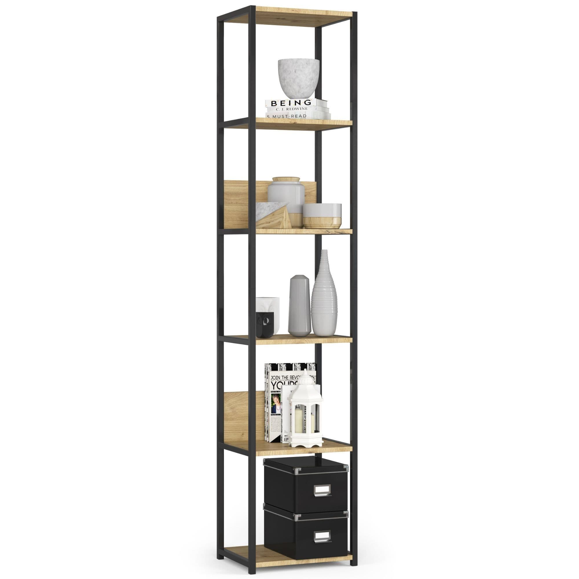 Regál LOFT 40 cm čierny/dub artisan 1