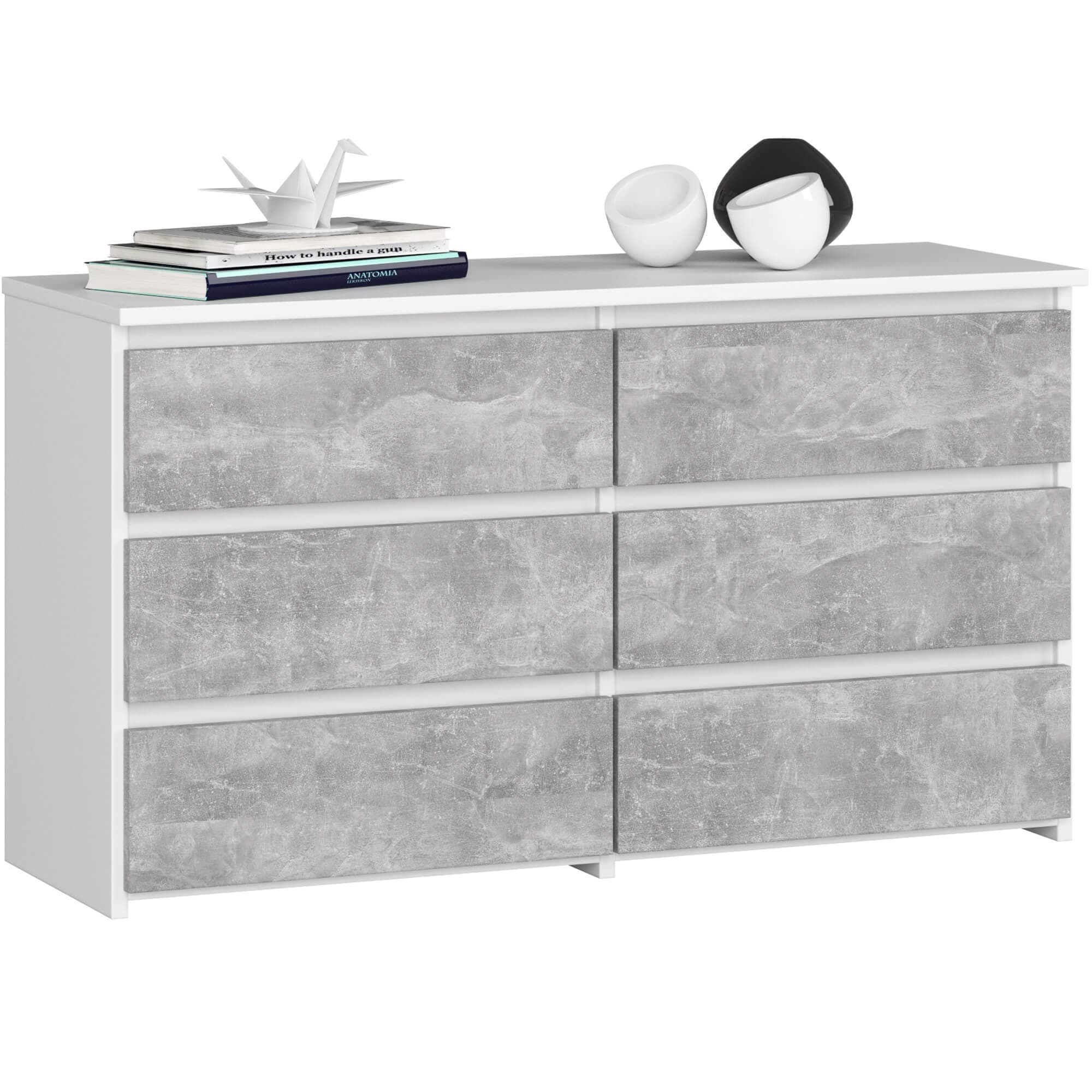 Komoda CL6 100 cm bílá/beton 1