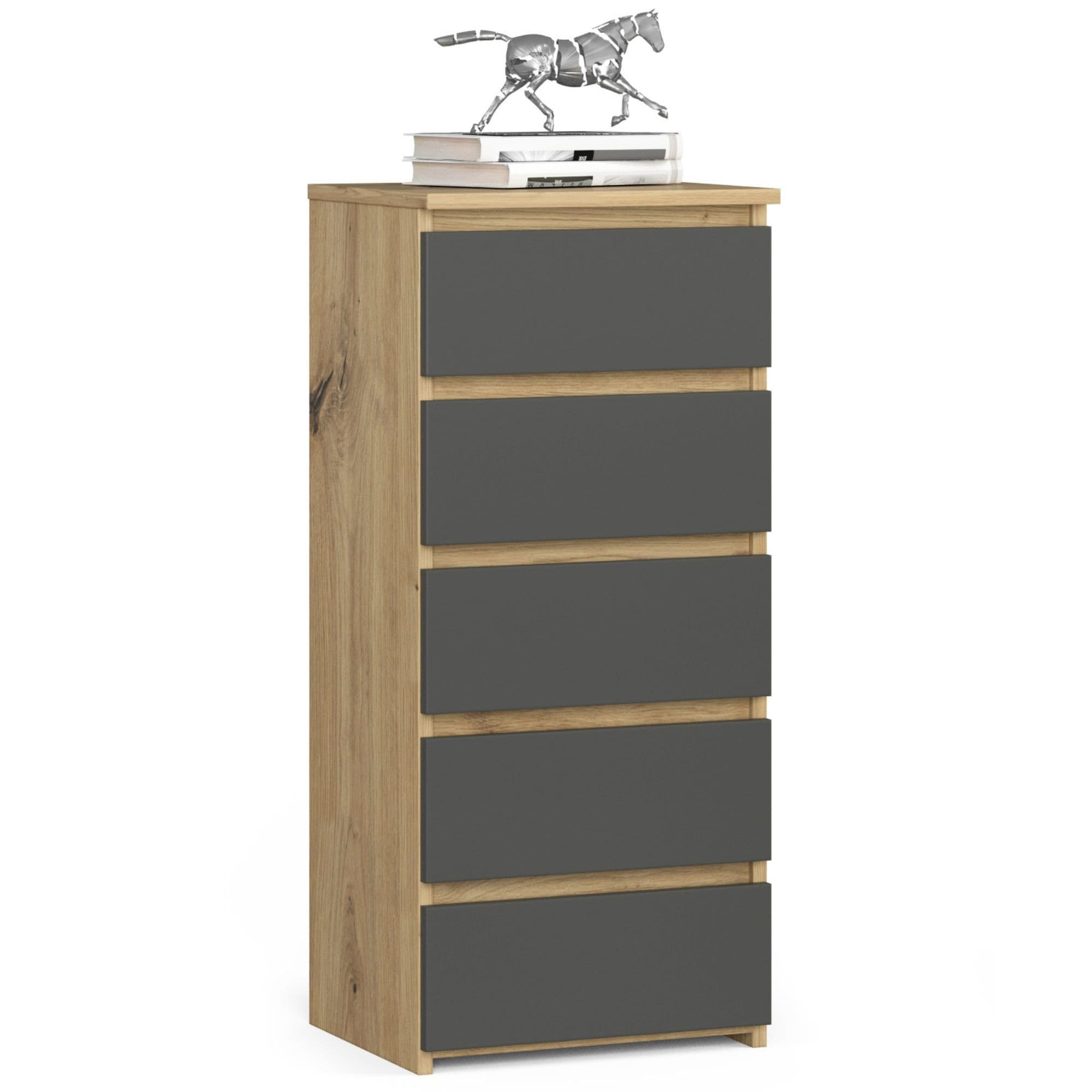 Komoda CL5 40 cm dub artisan/grafitovo šedá 1