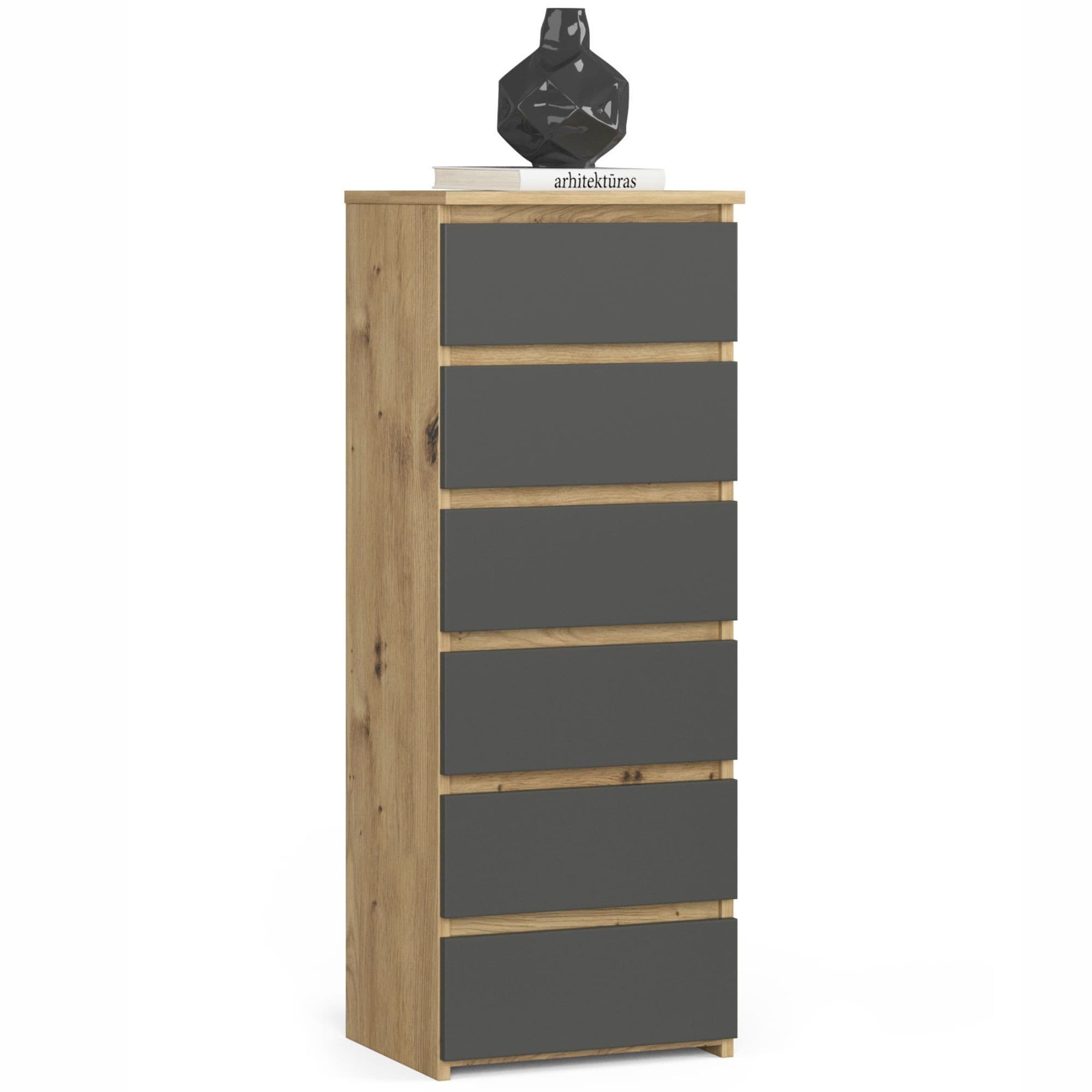 Komoda CL6 40 cm dub artisan/grafitovo šedá