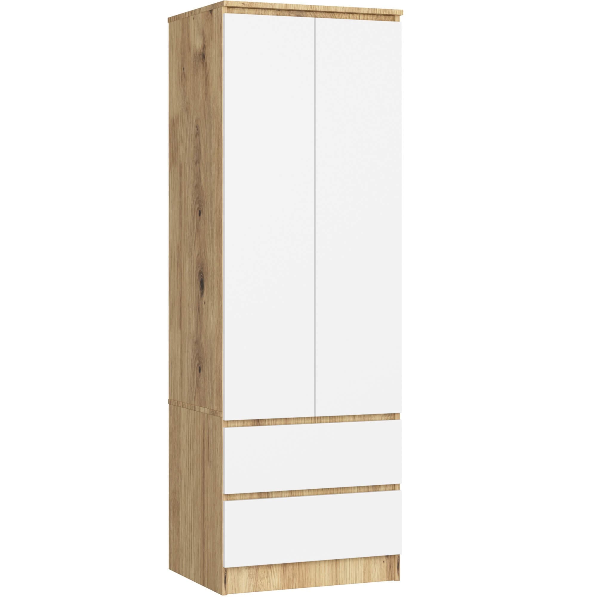 Šatníková skriňa STAR 60 cm dub artisan/biela