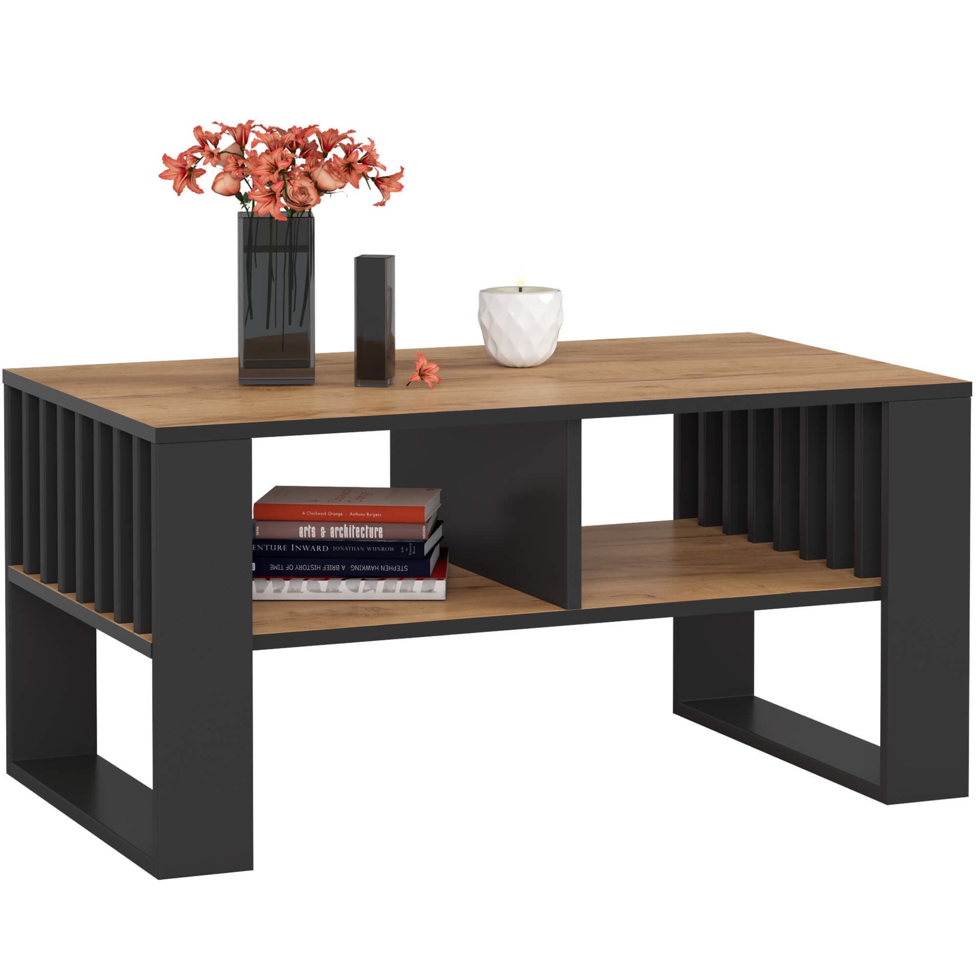Konferenčný stolík Rockford dub craft/čierny 1