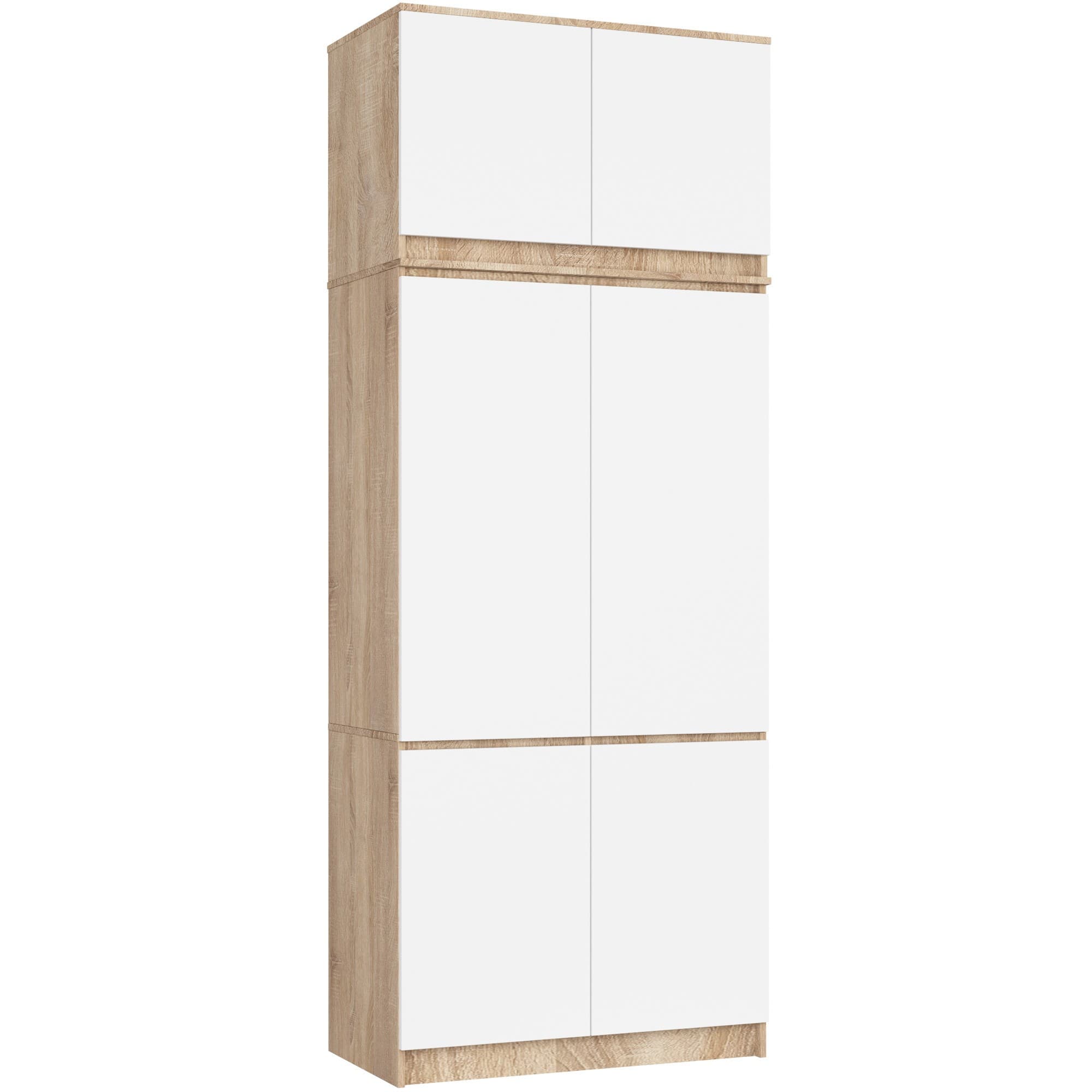 Šatníková skriňa s nadstavcom Star 02 90 cm dub Sonoma/biela 1