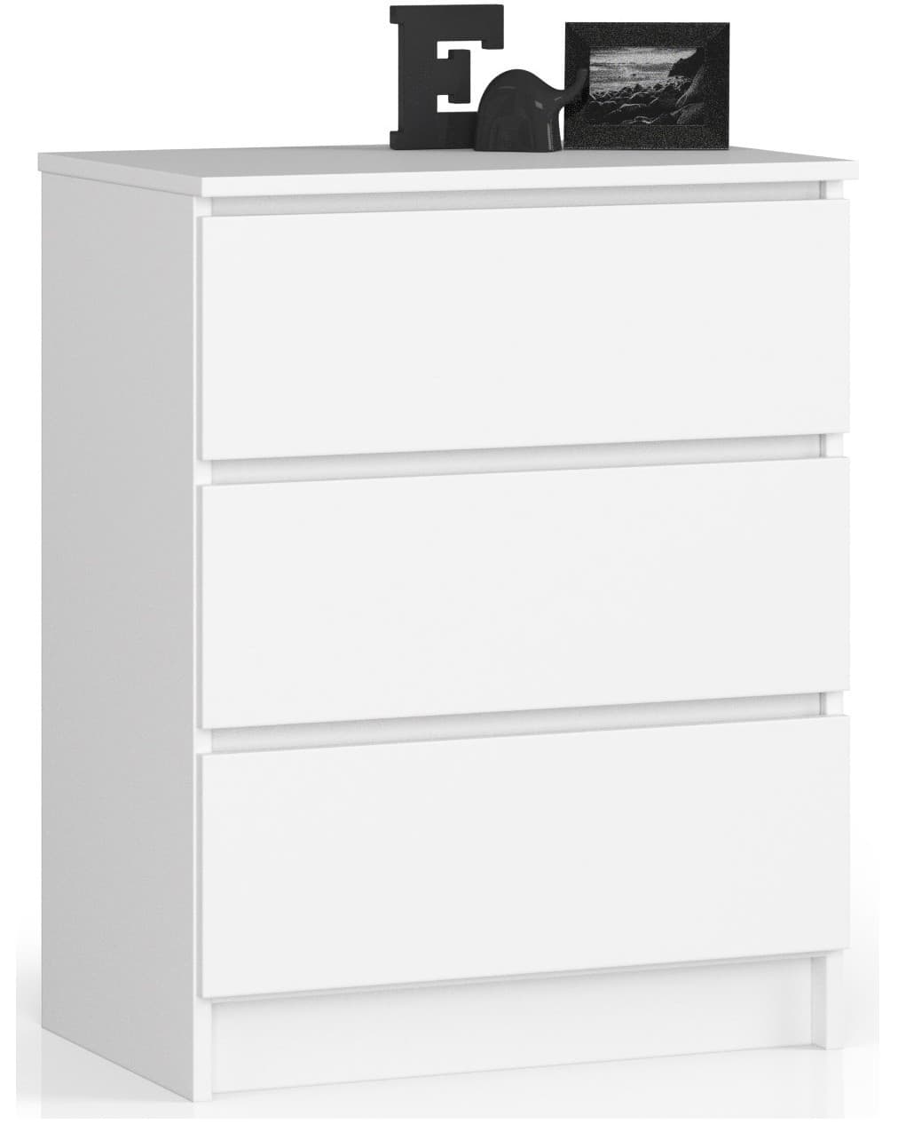 Komoda Kuba 60 cm - 3 šuplíky bílá 1