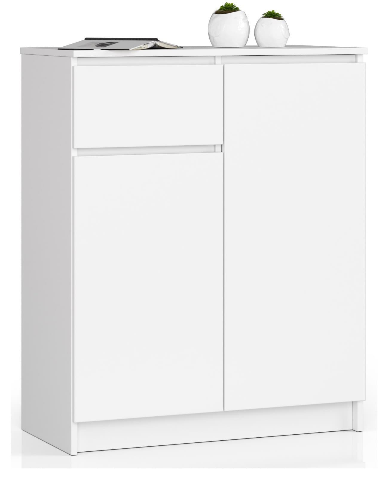 Komoda Kiara 80 cm 2 skrinky a 1 zásuvka biela 1