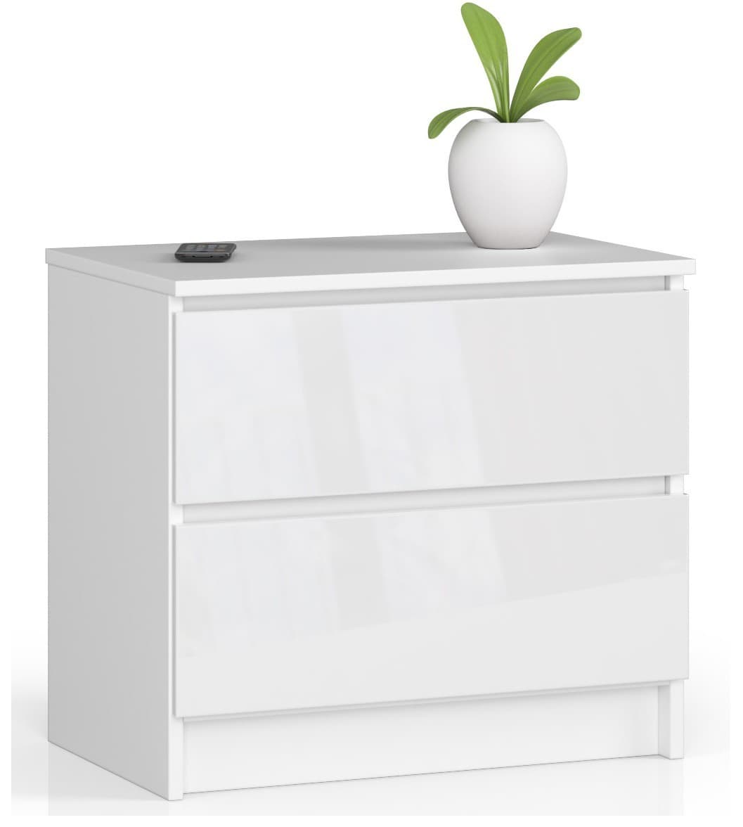 Komoda Liv 60 cm biela lesklá 1