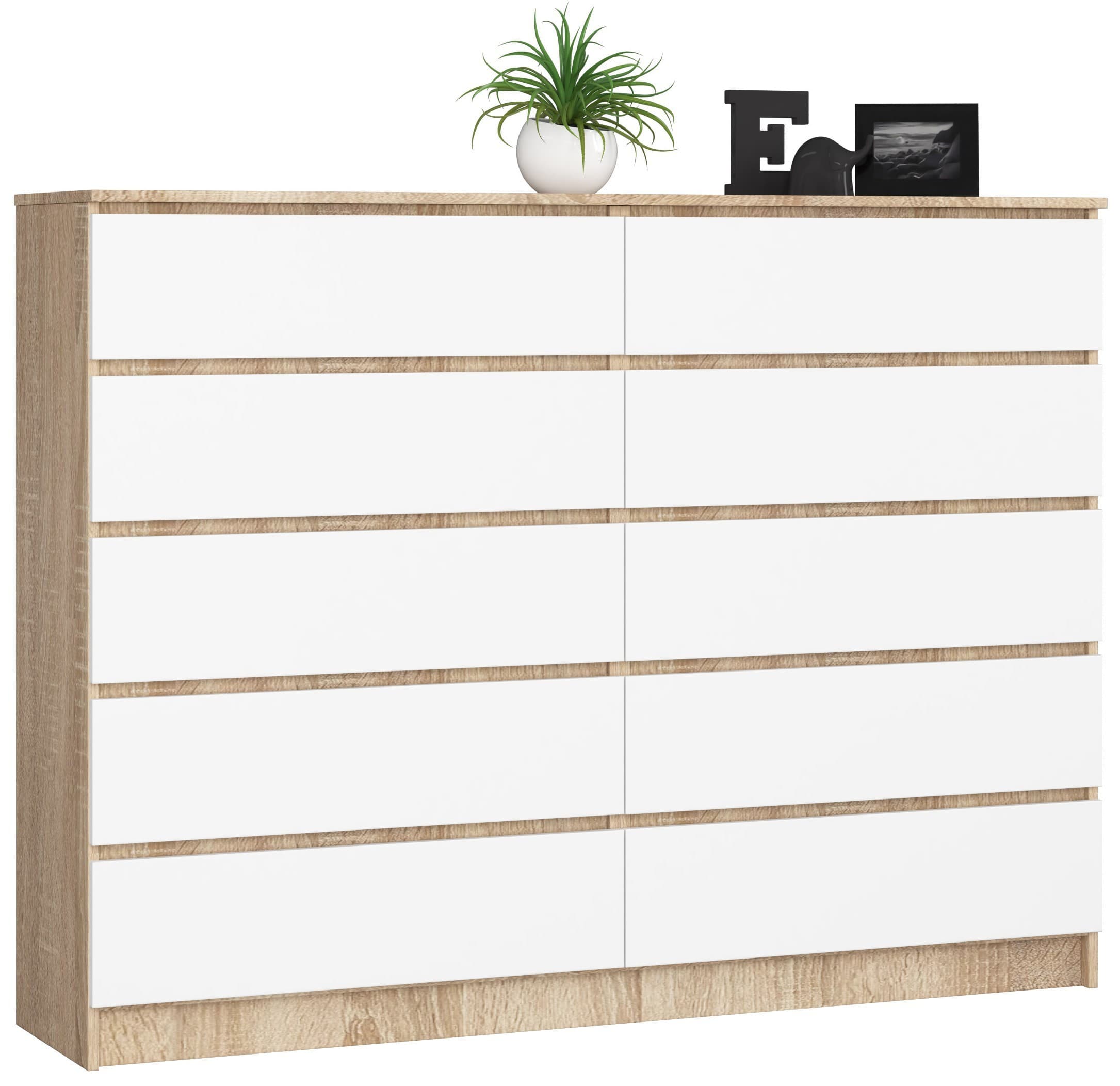 Komoda Rollo K 160 cm dub sonoma/biela