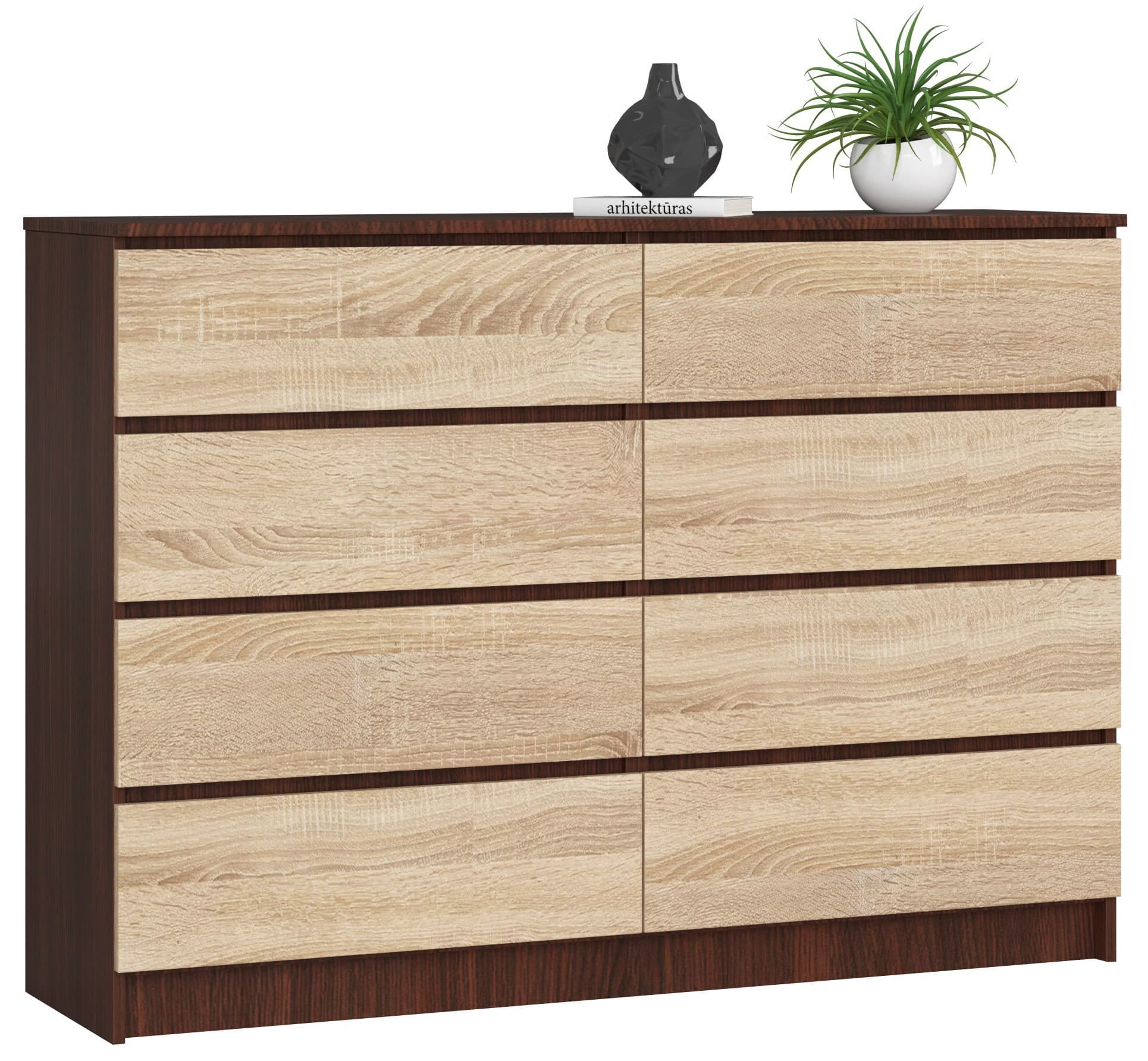 Komoda Rollo X 140 cm wenge/dub sonoma 1