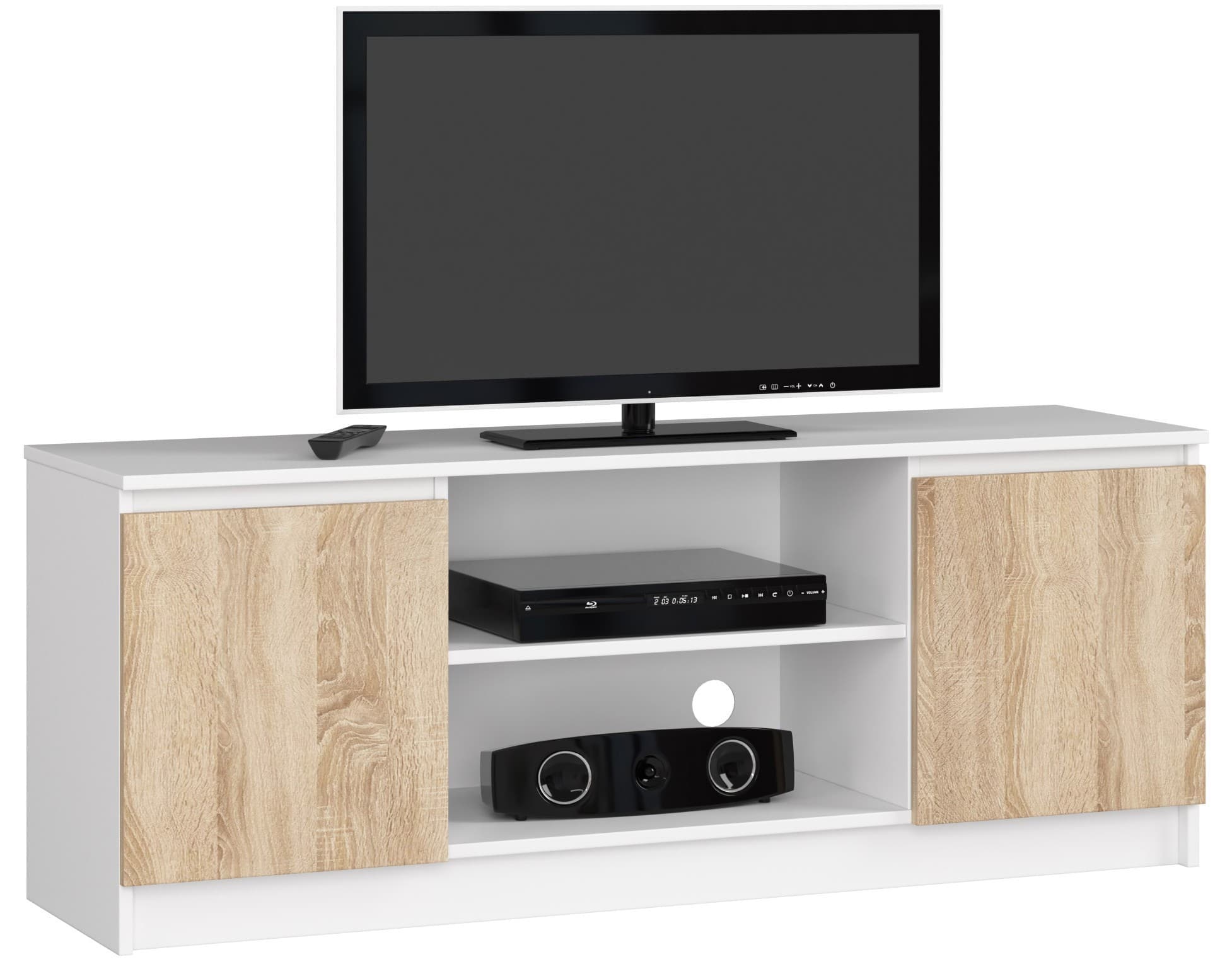 TV stolík Beron 140 cm biely/sonoma
