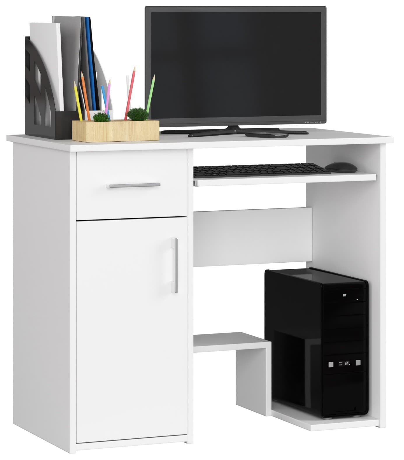 Volně stojící psací stůl Jay 90 cm bílý 1