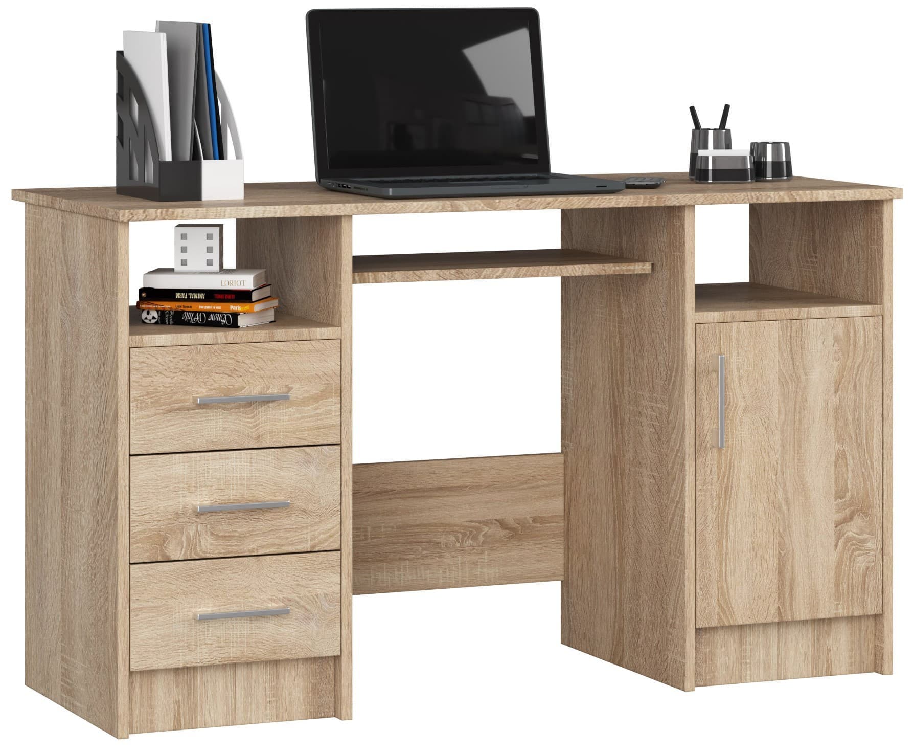 Volně stojící psací stůl Ana 124 cm dub sonoma 1