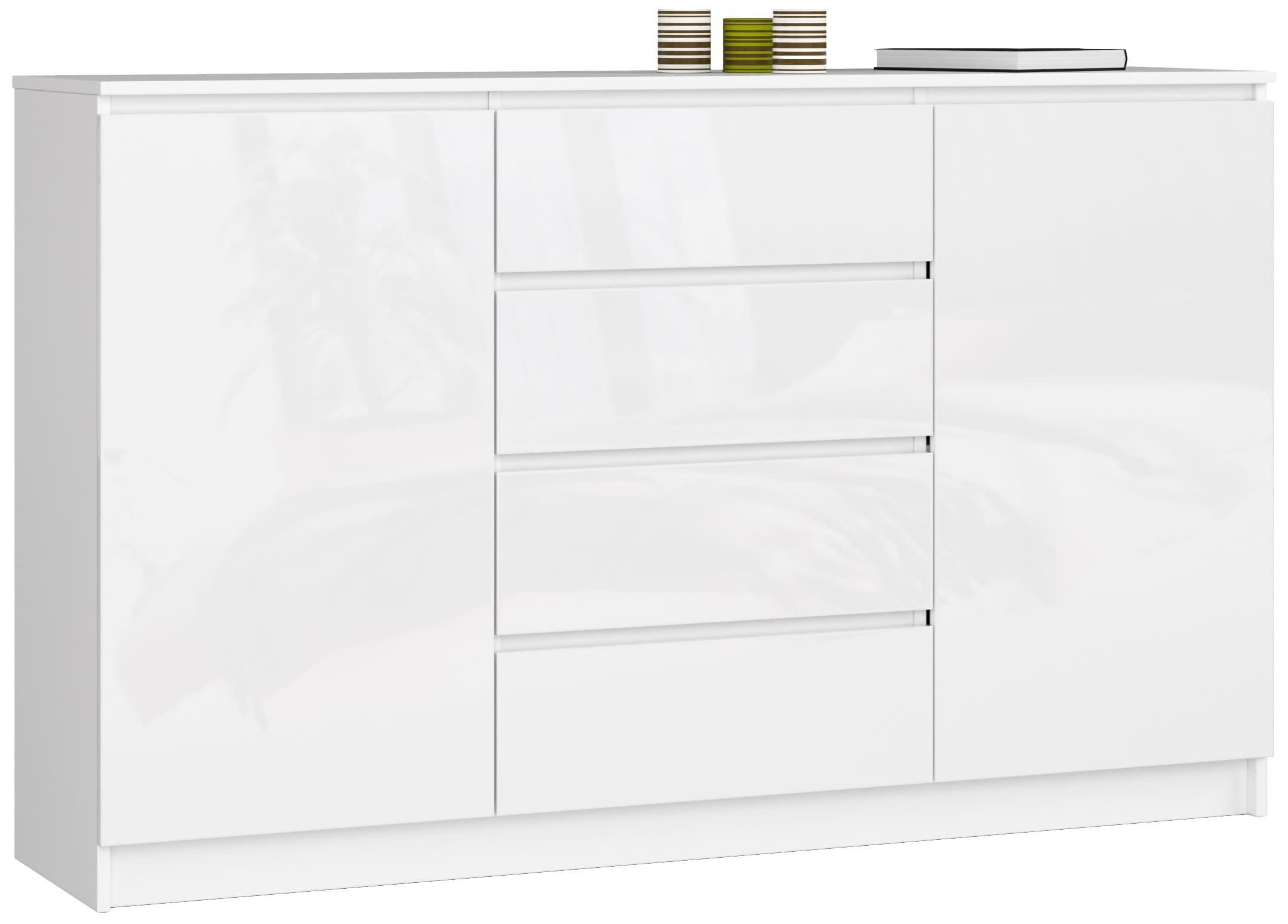 Komoda Tove K 160,4 cm biela lesklá 1