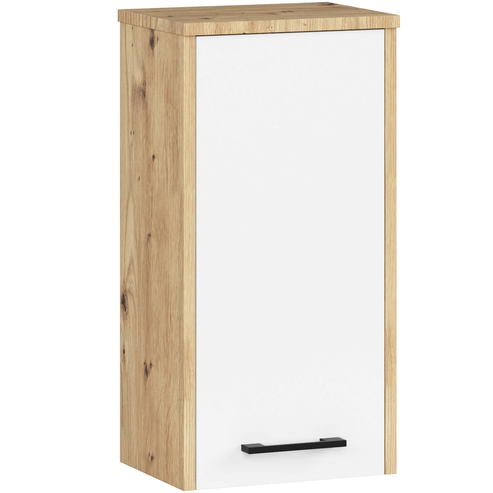 Závesná kúpeľňová skrinka Fin 30 cm dub artisan/biela