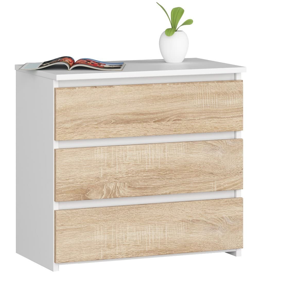 Komoda CL3 60 cm bílá/dub sonoma 1
