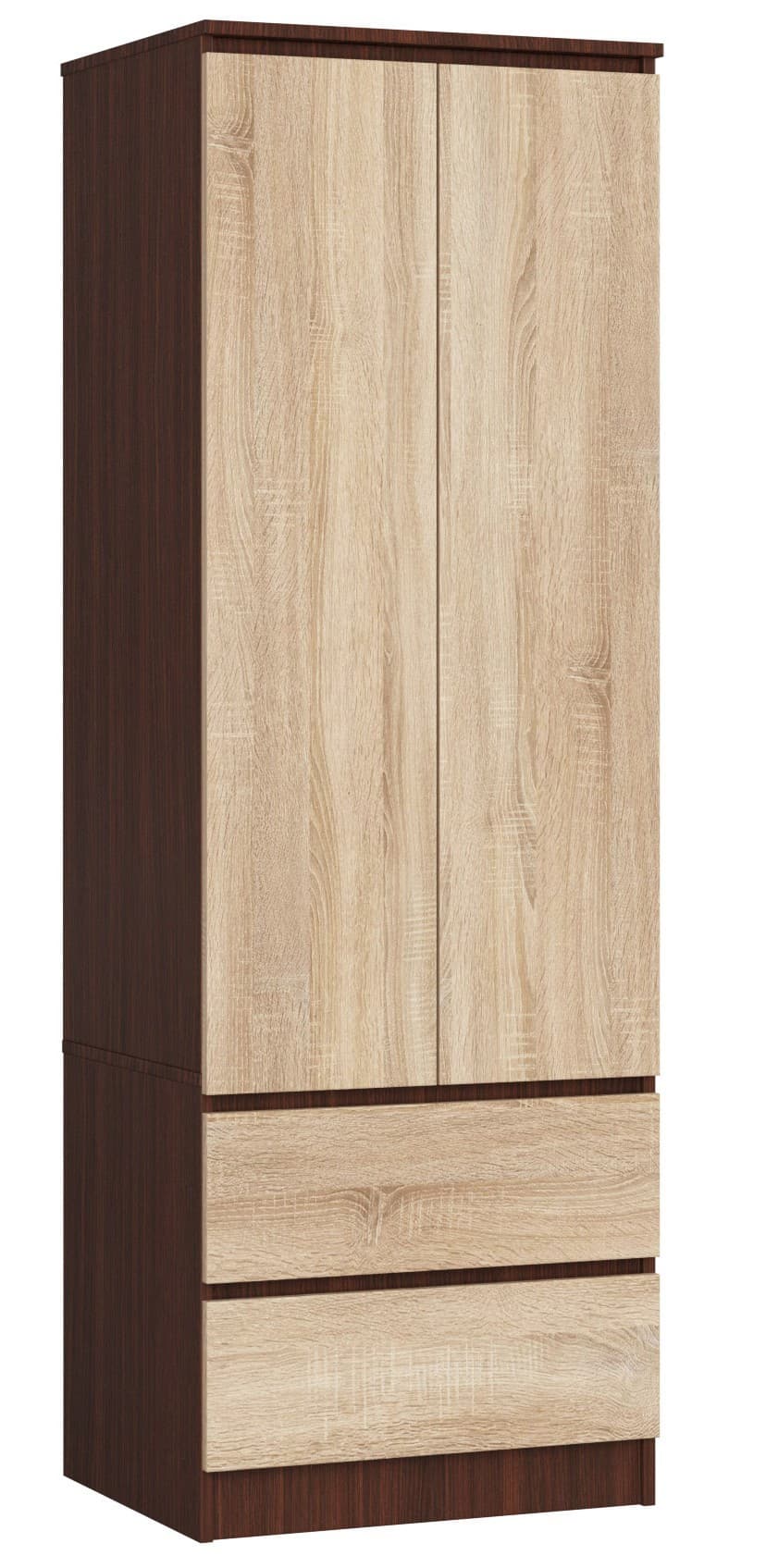 Šatníková skriňa Star 60 cm wenge/dub sonoma