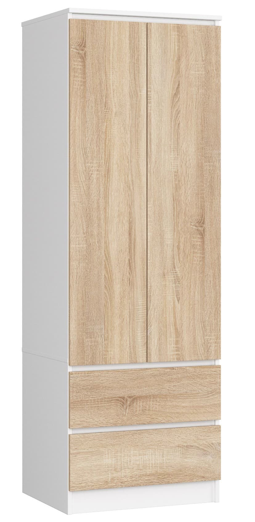 Šatníková skriňa Star 60 cm biela/dub sonoma 1